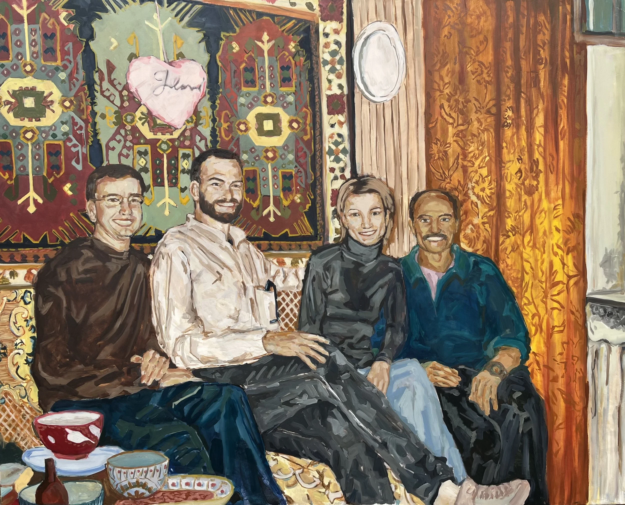 Encounters, 2024, Oil on canvas - 48 x 60 x 1 in