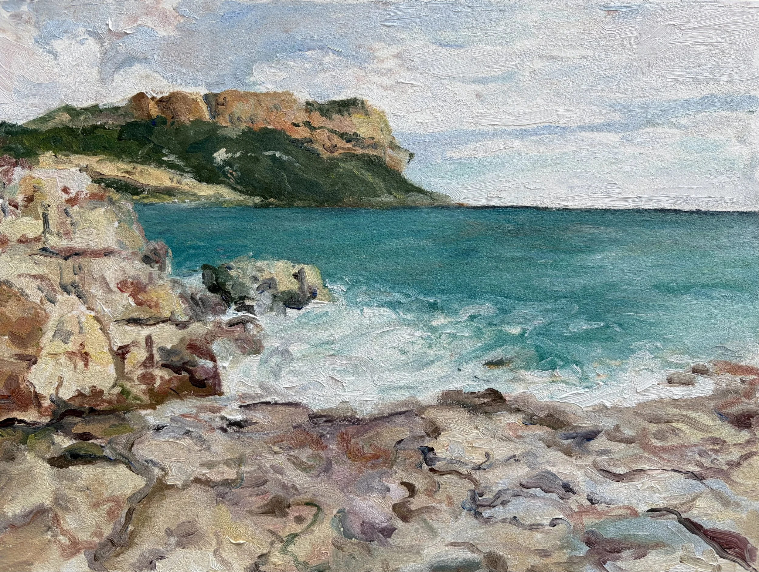 Cassis, 2026, Oil on paper - 9 x 12 in