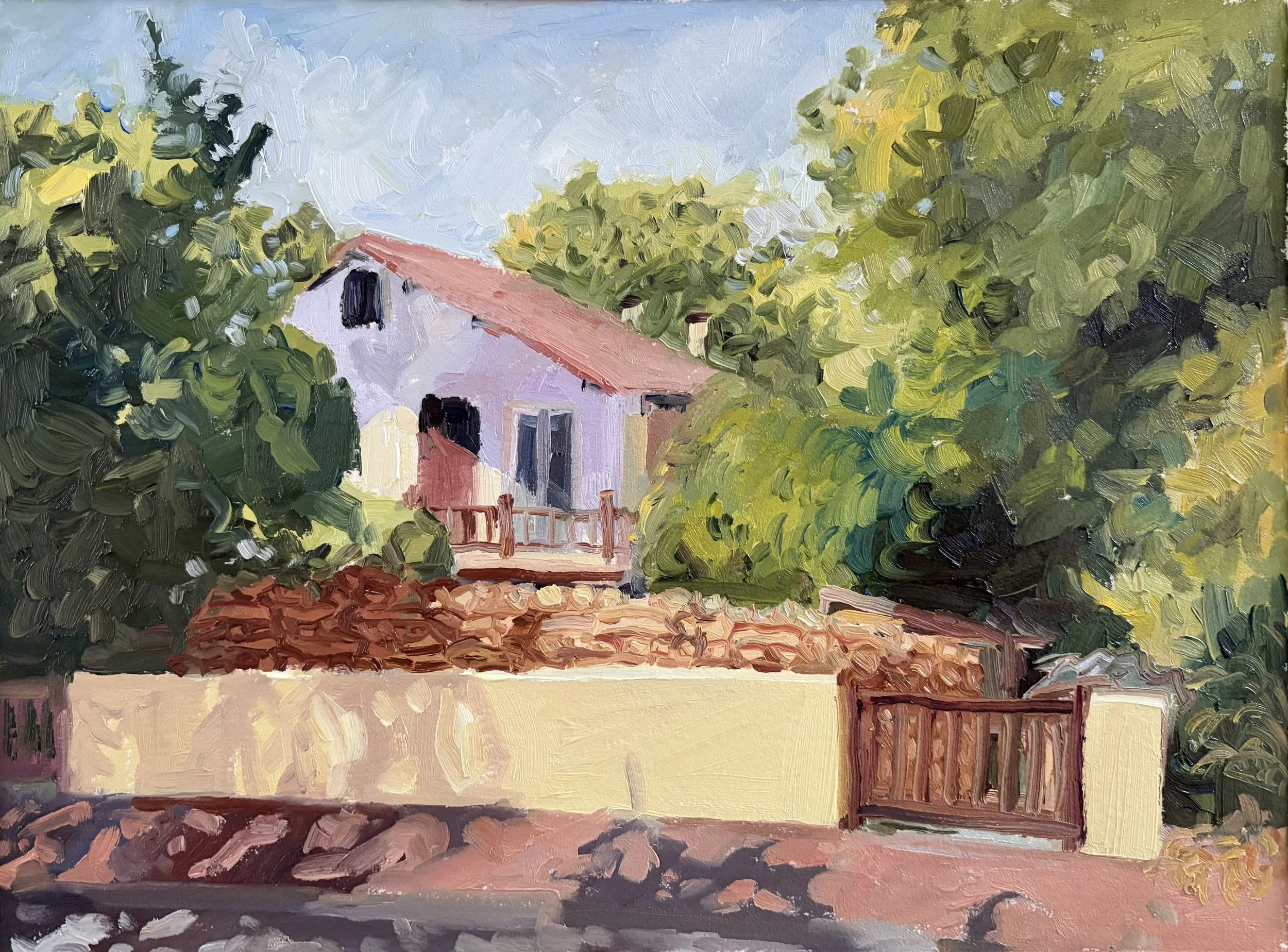 Building Fire, 2026, Oil on paper - 9 x 12 in