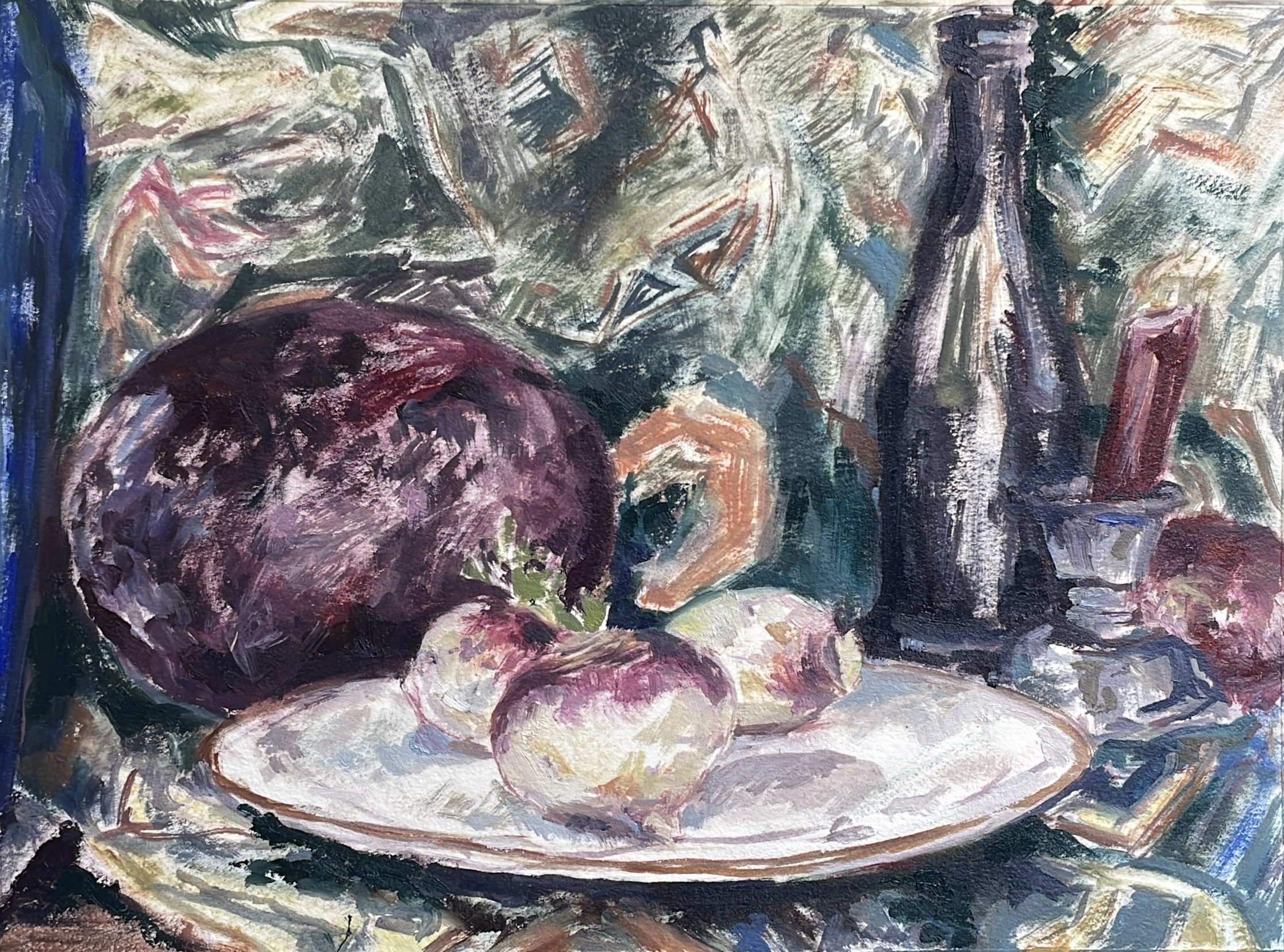 Turnips, 2026, Oil on paper - 12 x 9 in