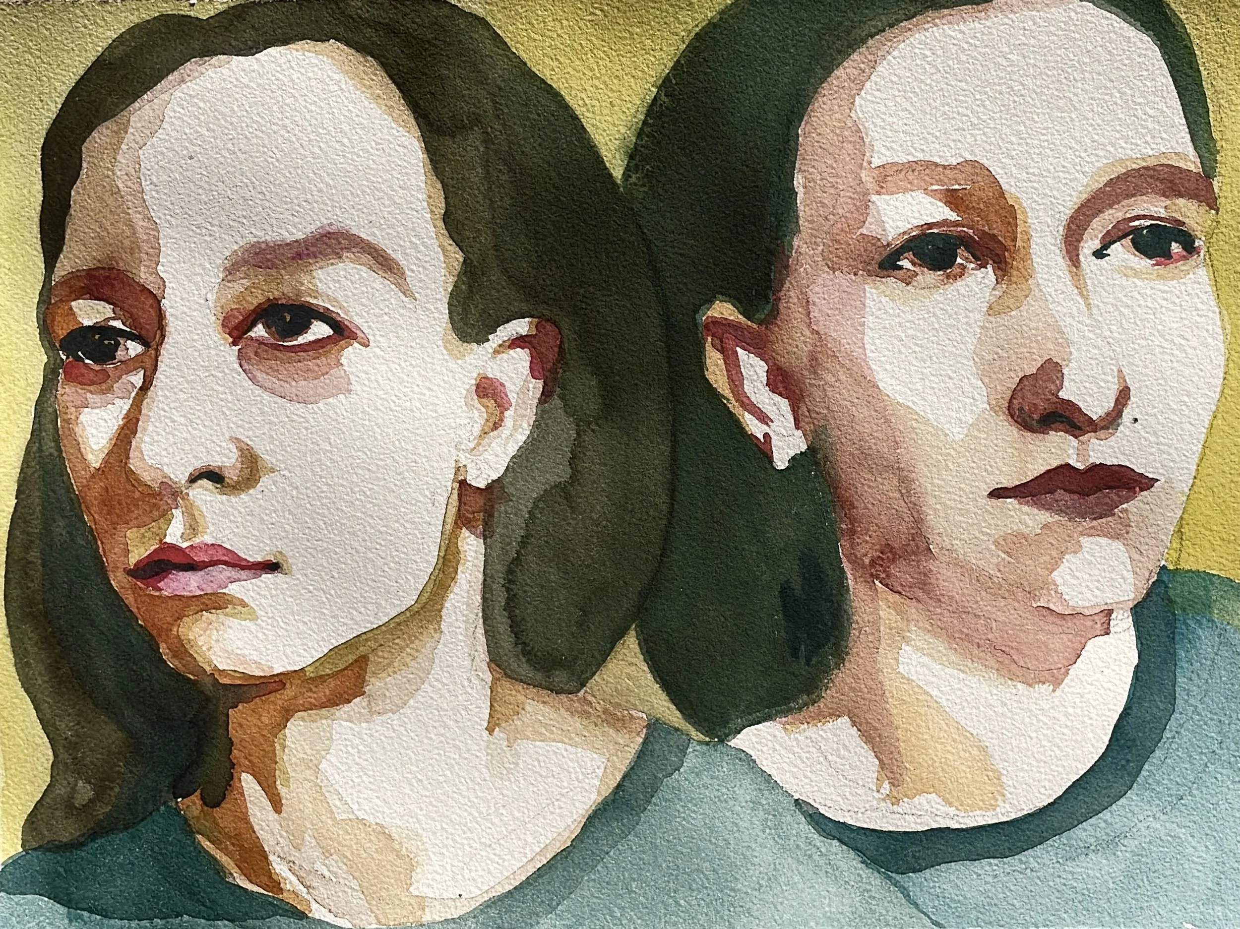 Apples, 2026, Watercolor on cold-pressed paper - 11 3/4 x 8 1/2 in