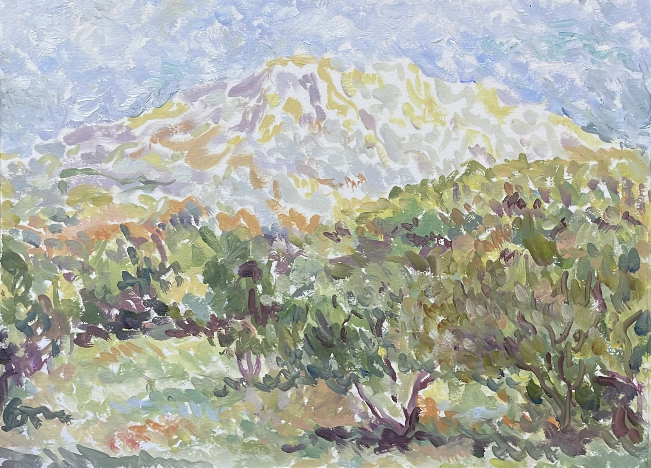 St. Victoire, 2026, Oil on paper - 9 x 12 in