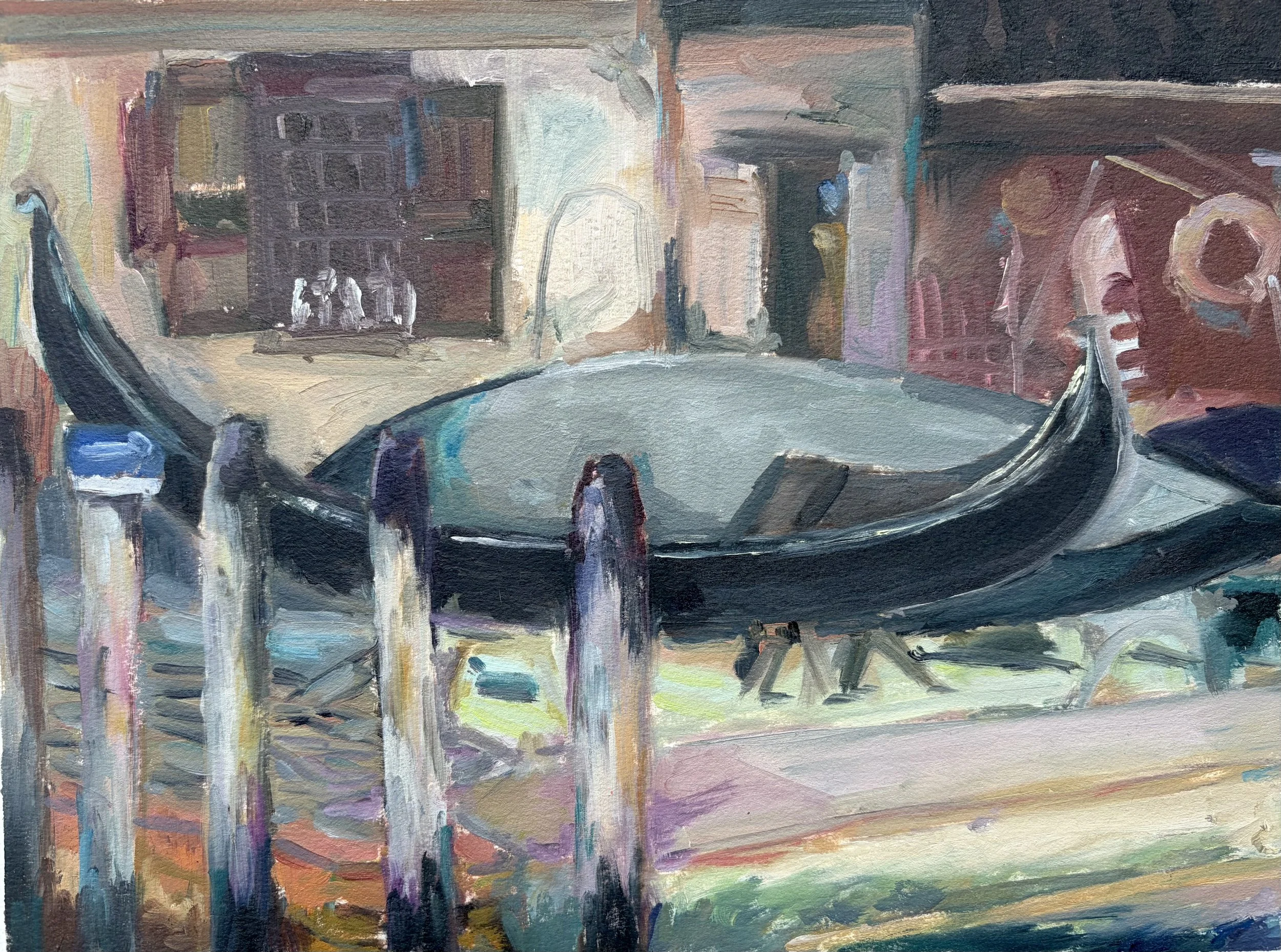 Squero di San Trovaso, 2026, Oil on paper - 12 x 9 in