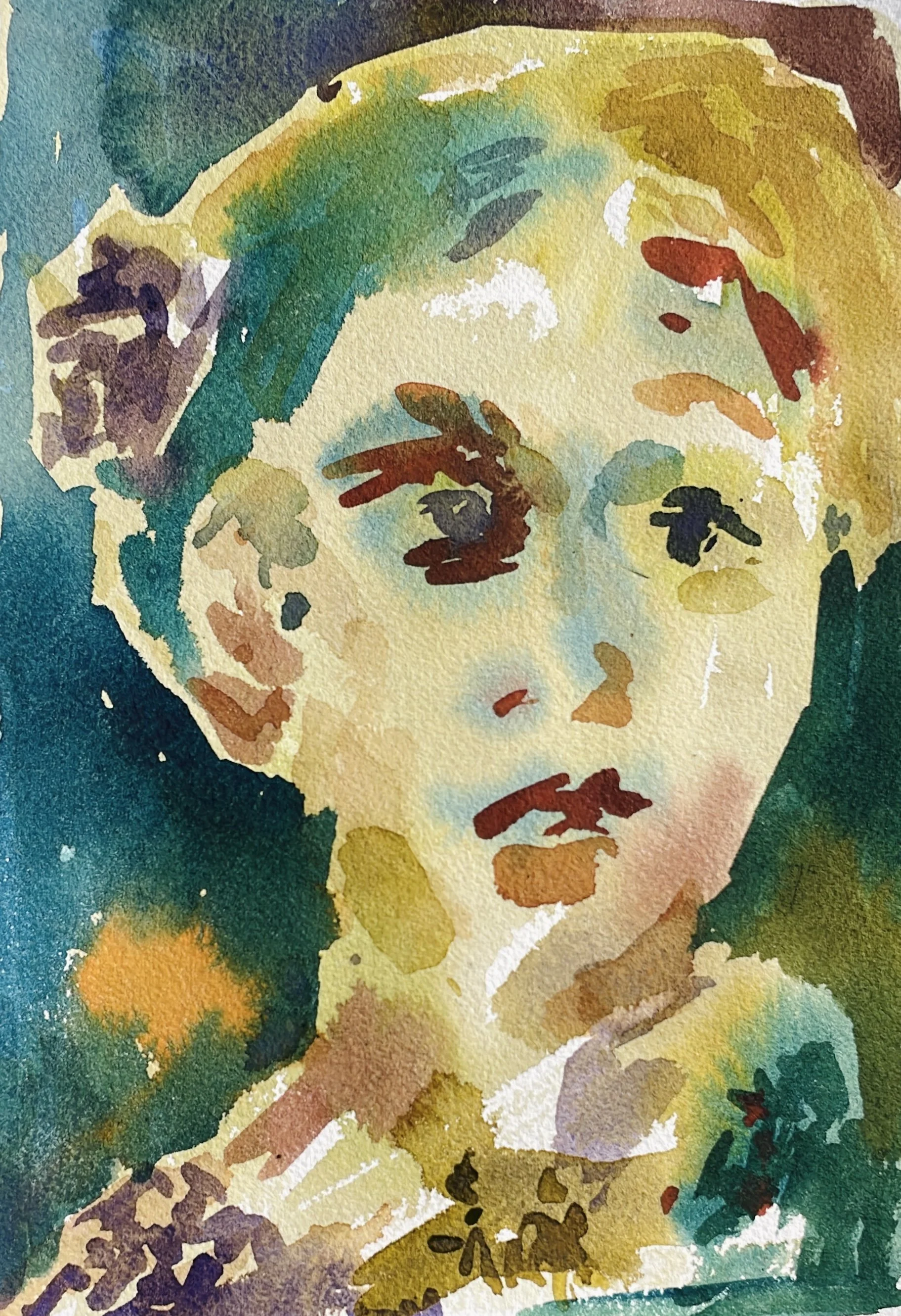 Untitled, 2025, Watercolor on paper, 6 x 8 in