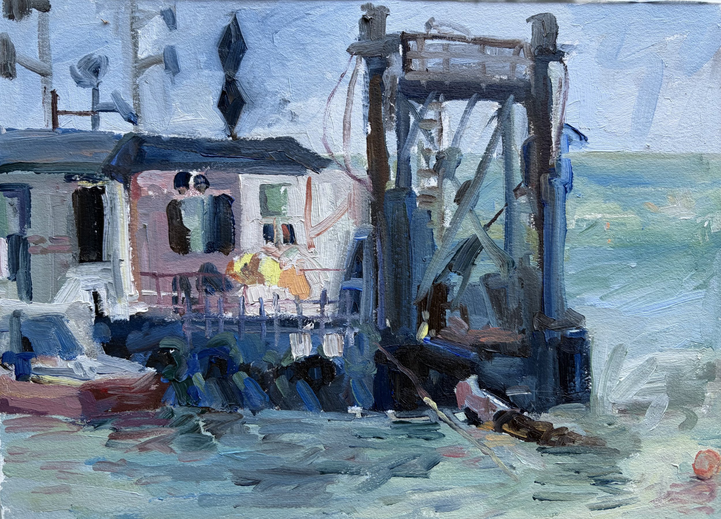 Manmade, 2026, Oil on paper - 9 x 12 in