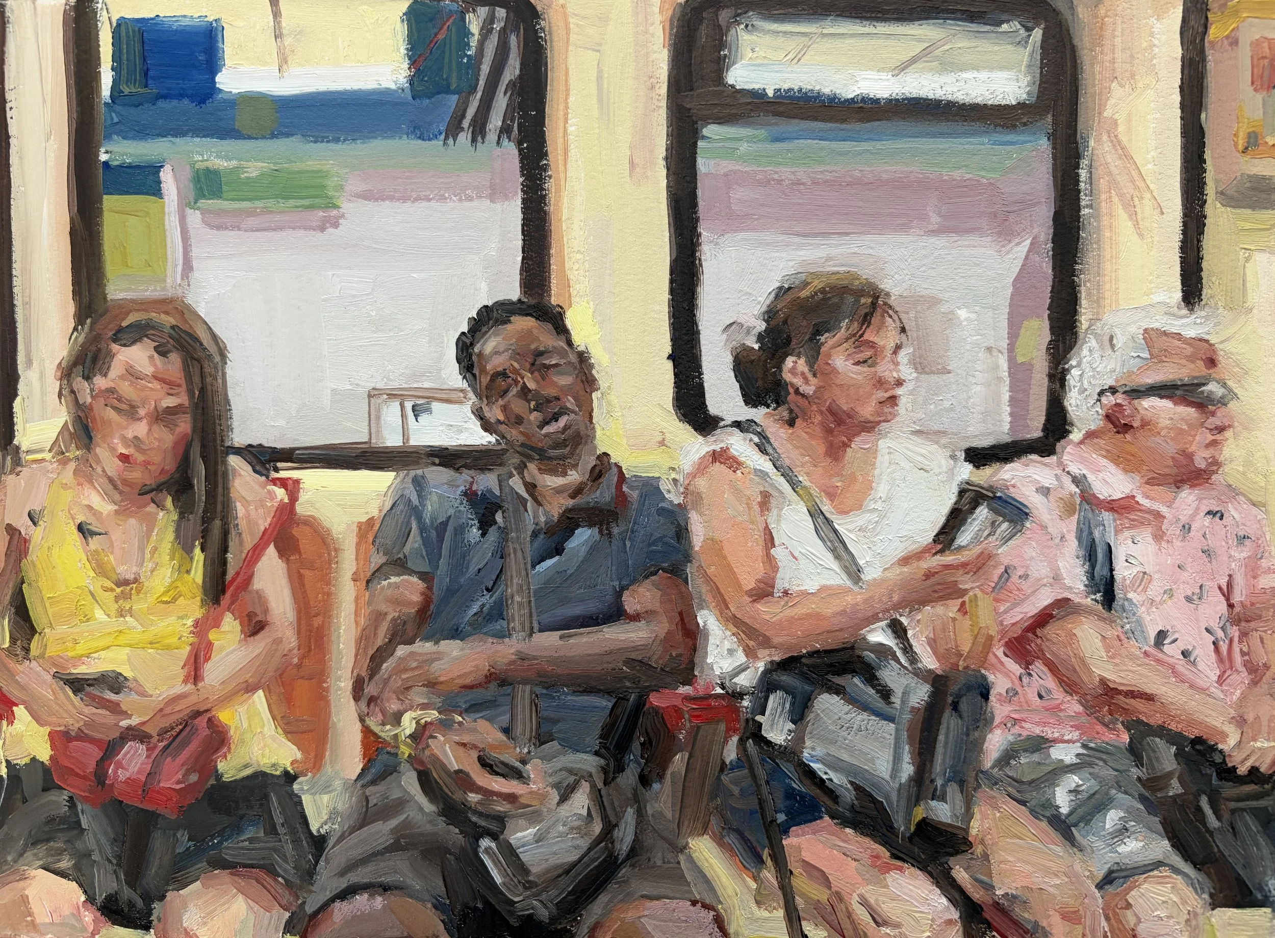 Metro, 2026, Oil on paper - 9 x 12 in