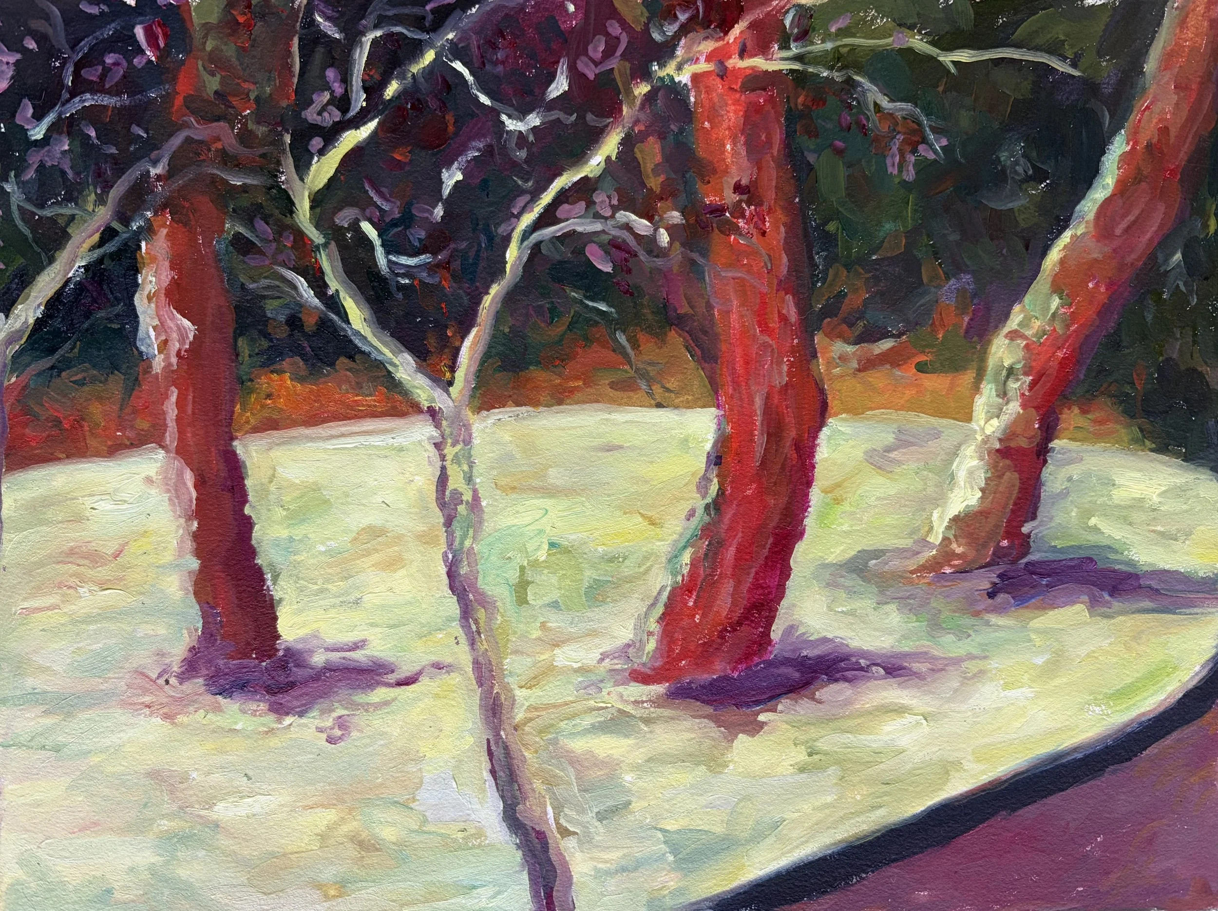 A Group of Three, 2026, Oil on paper - 9 x 12 in
