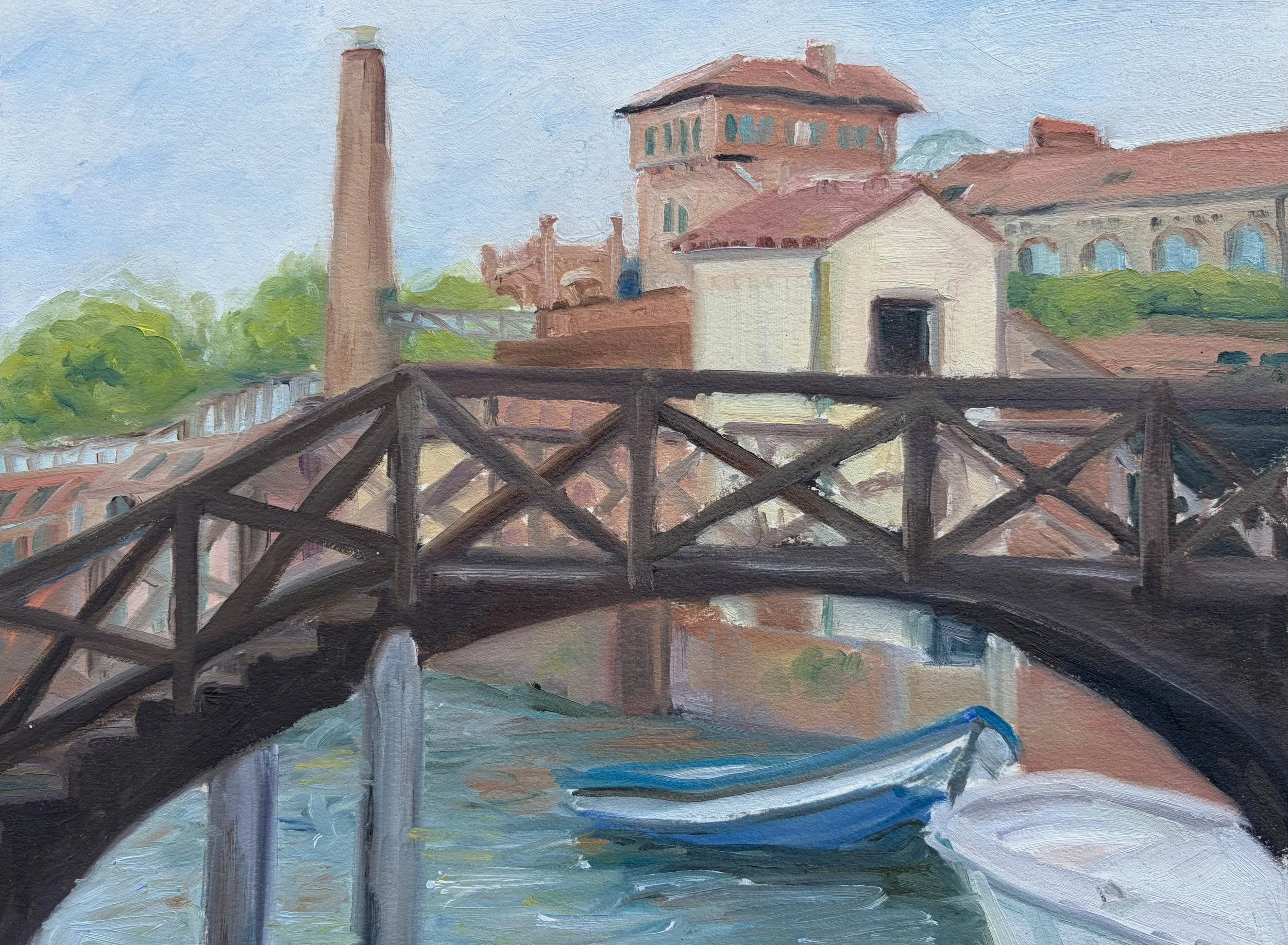 Giudecca, 2026, Oil on paper - 9 x 12 in