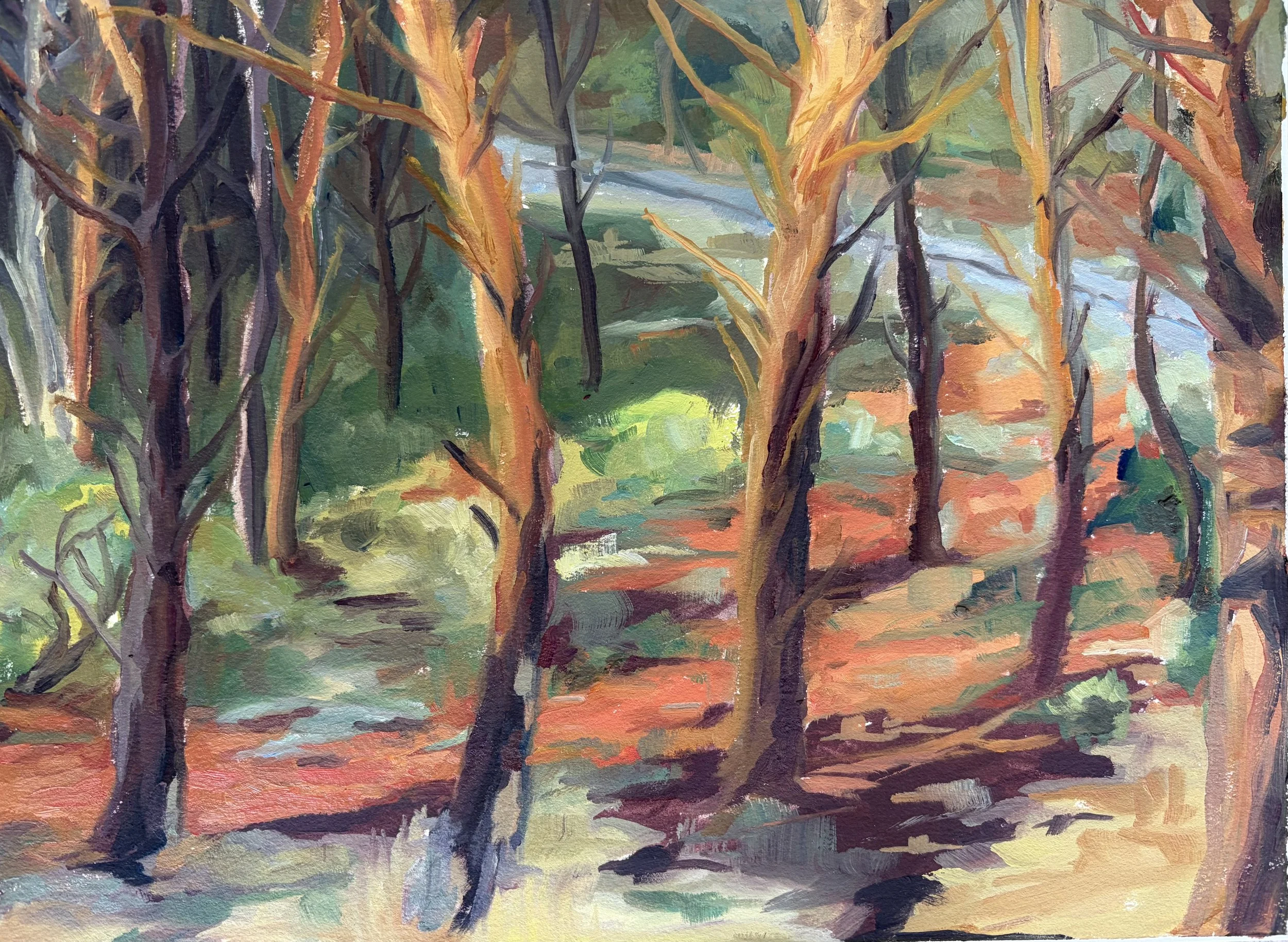 Camping, 2026, Oil on paper - 9 x 12 in