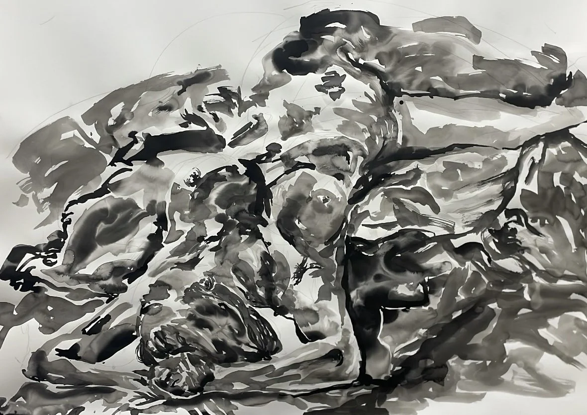 Untitled, 2025, Ink on paper - 30 x 24 in