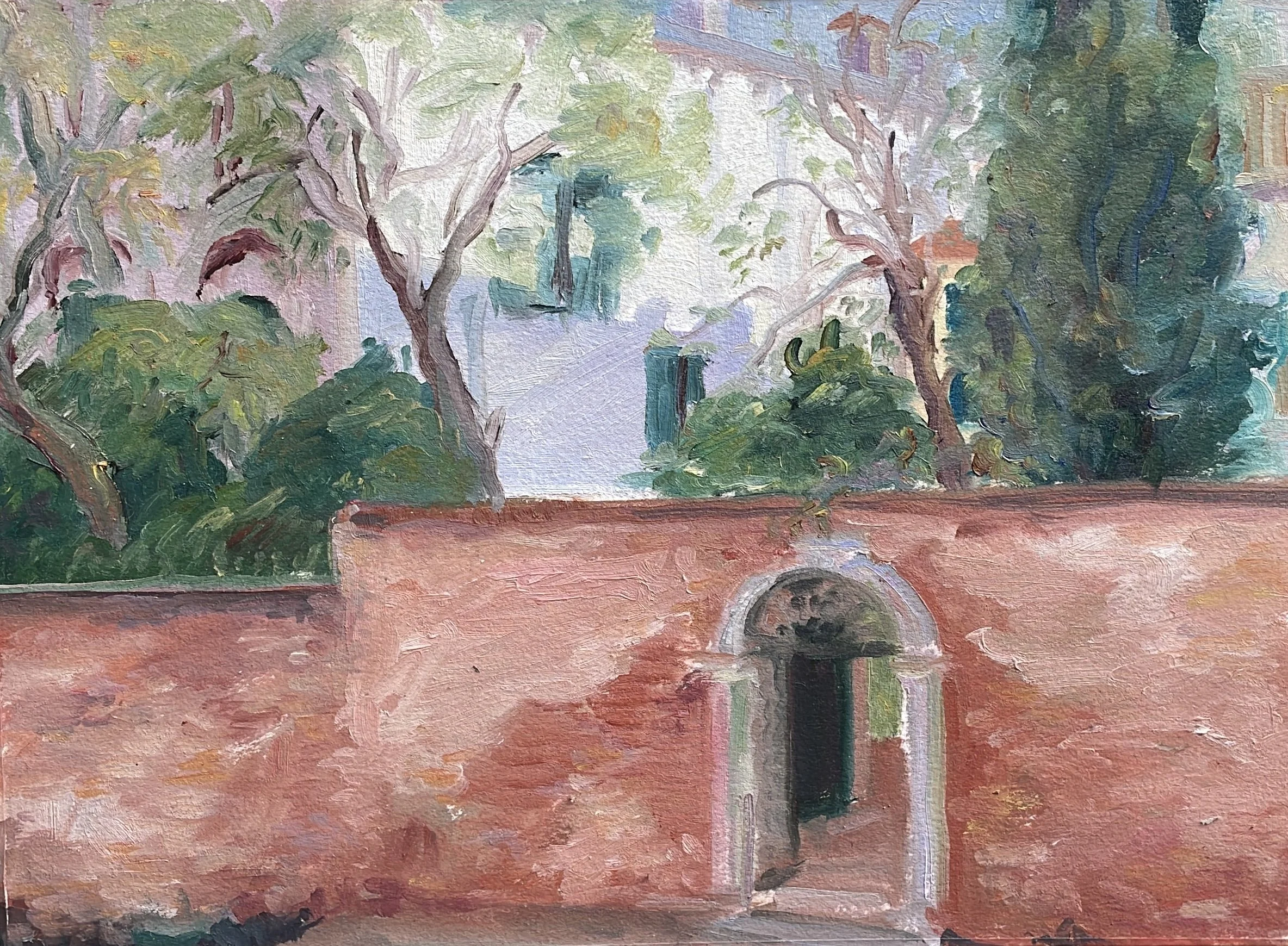 Third Bridge, 2026, Oil on paper - 9 x 12 in