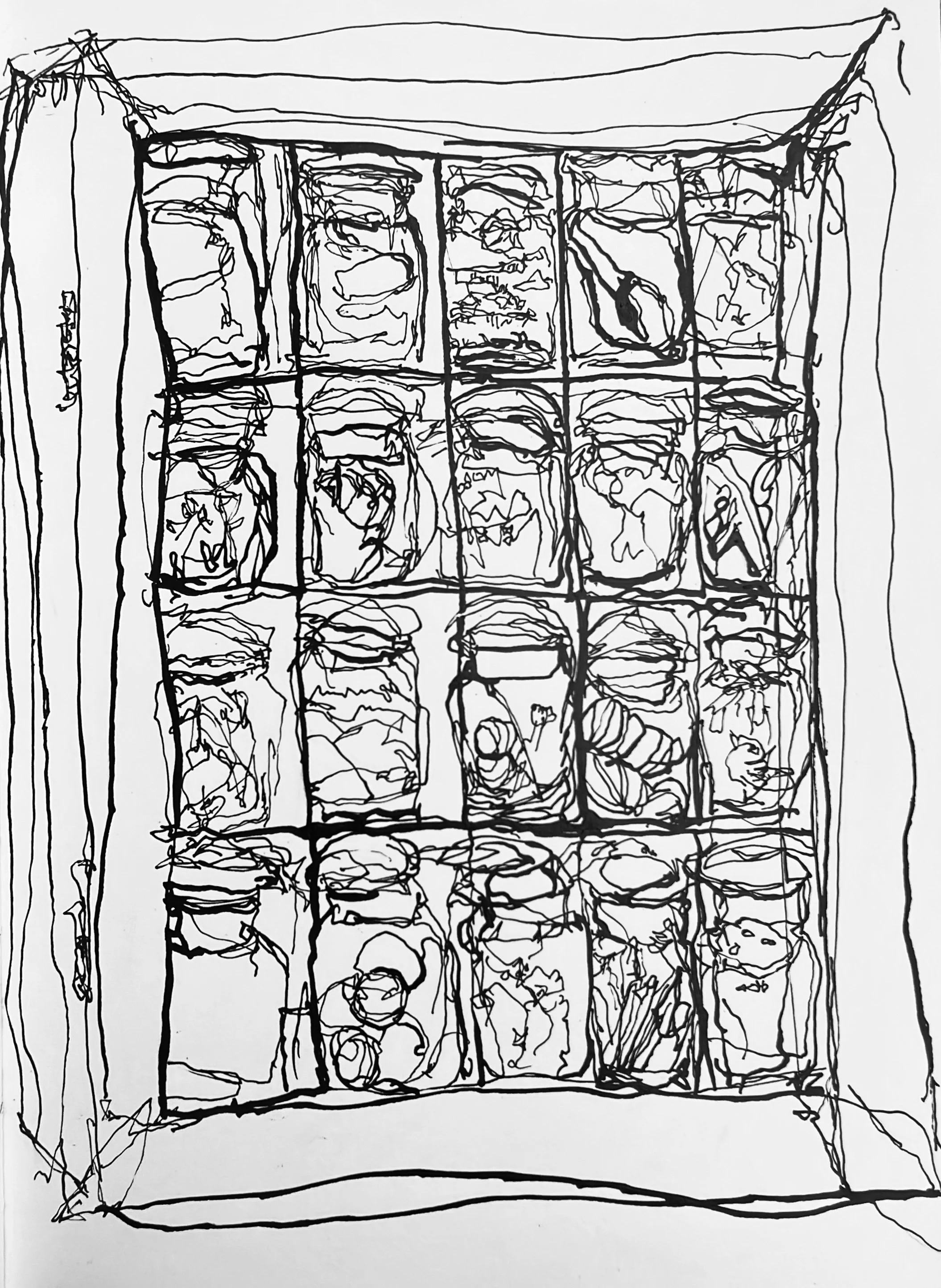 Utopia's Pharmacy, 2026, Ink on paper - 8 x 11 in