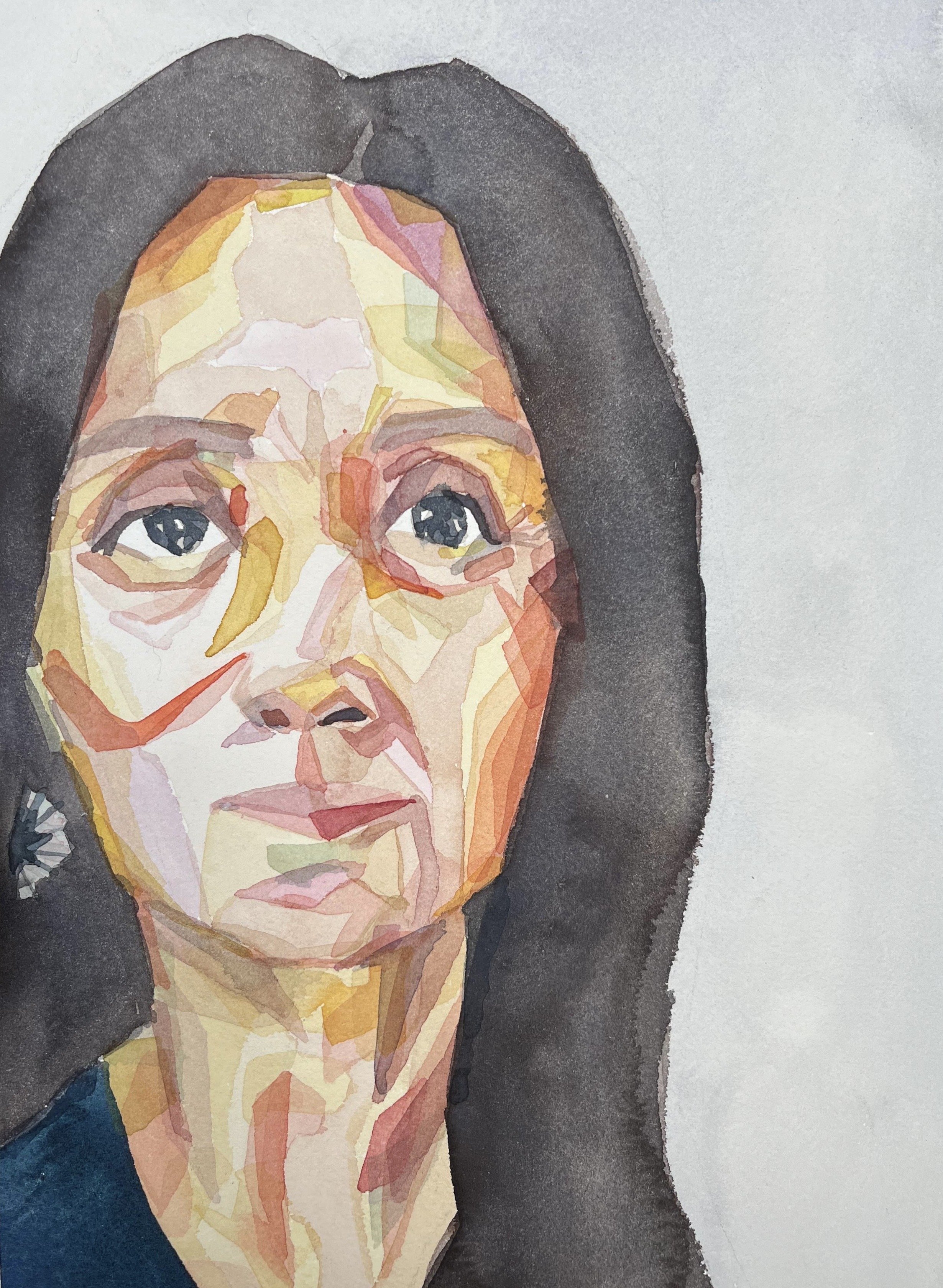 Fan, 2025, Watercolor on cold-pressed paper - 10 x 14 in