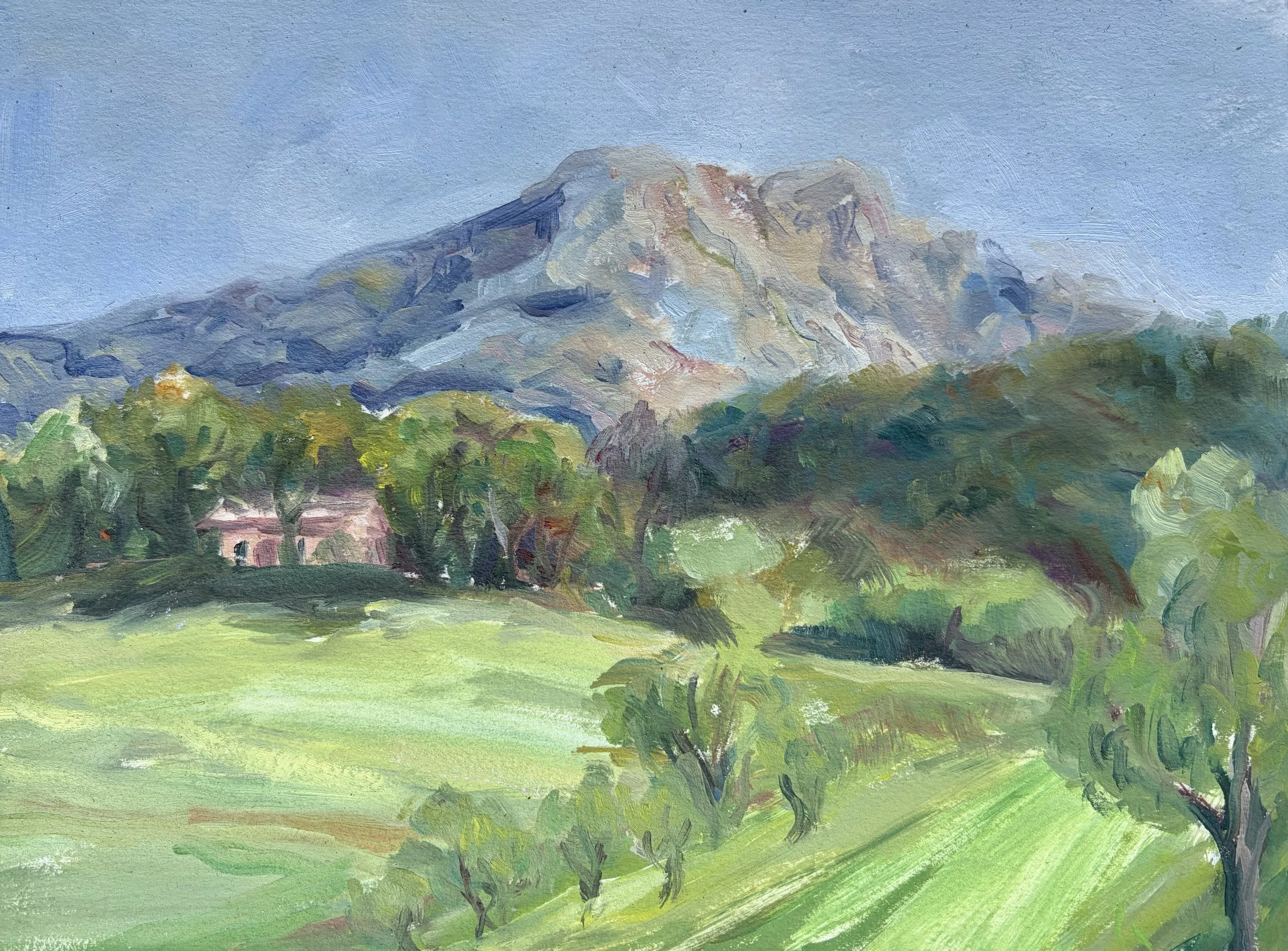 St. Victoire, 2026, Oil on paper - 9 x 12 in