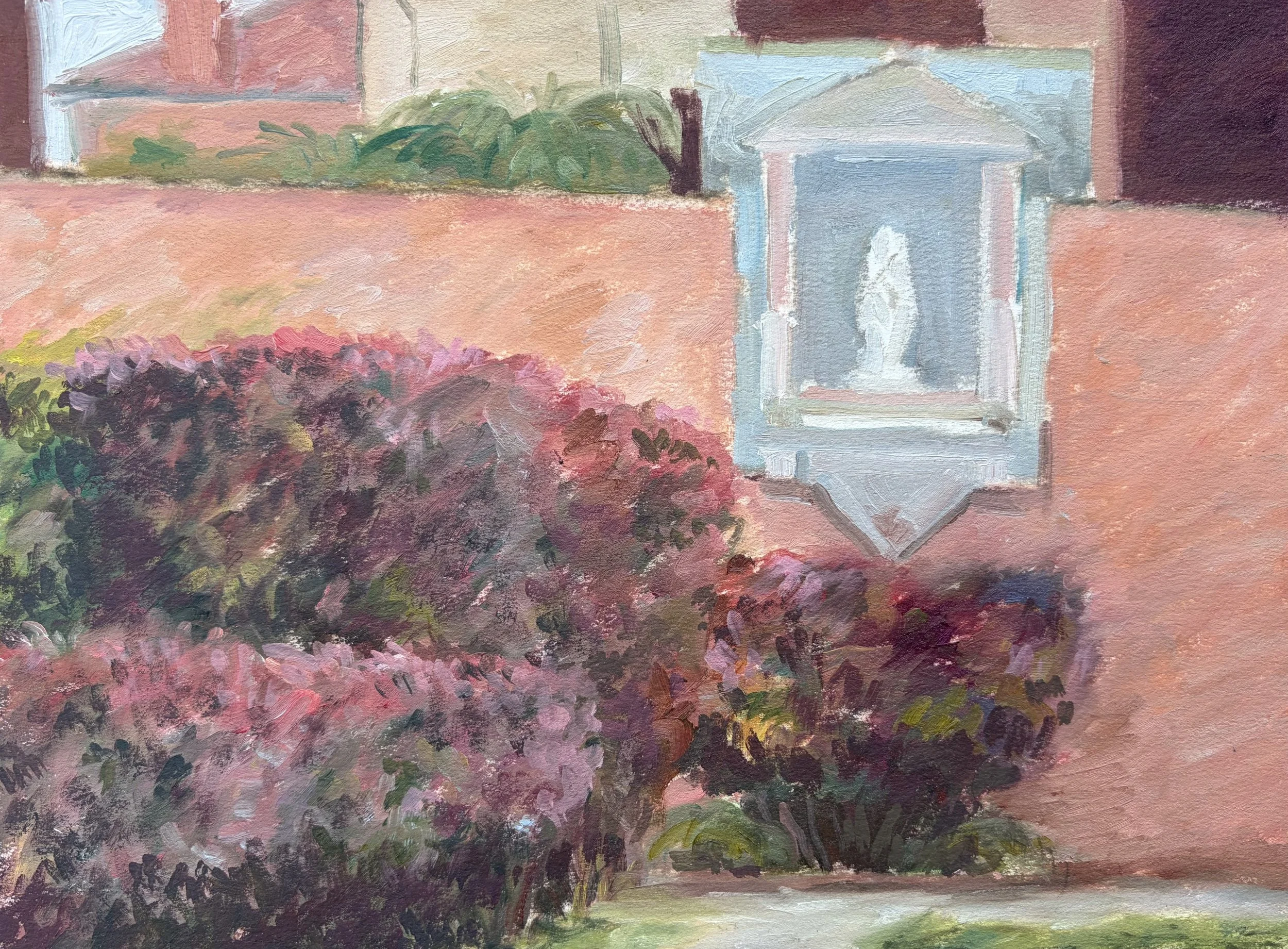 Courtyard, 2026, Oil on paper - 9 x 12 in