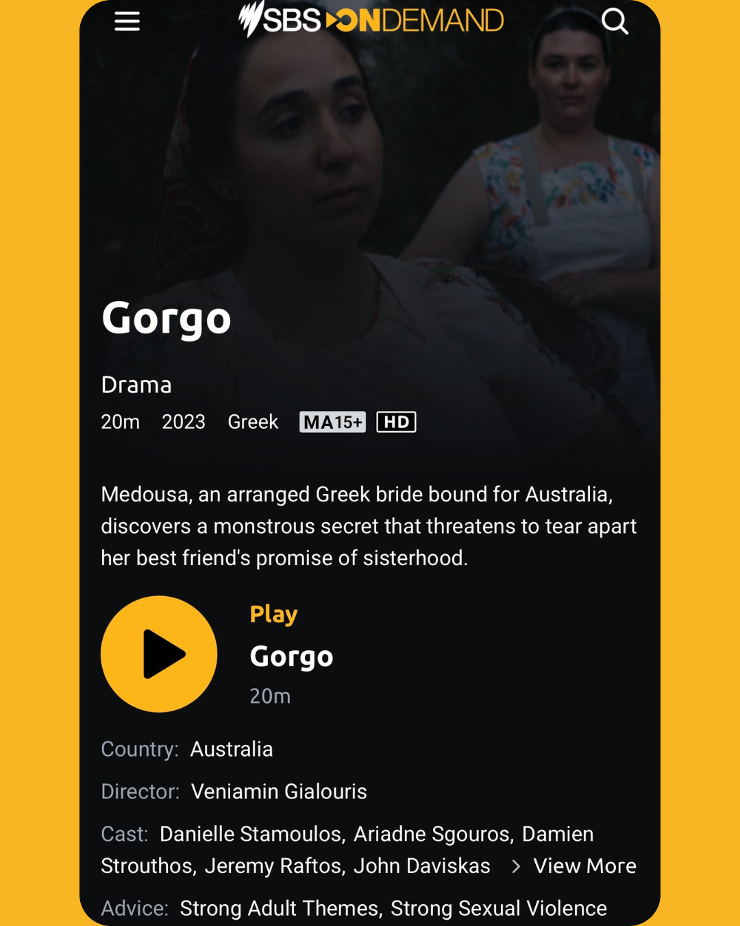 Gorgo now streams on SBS On Demand