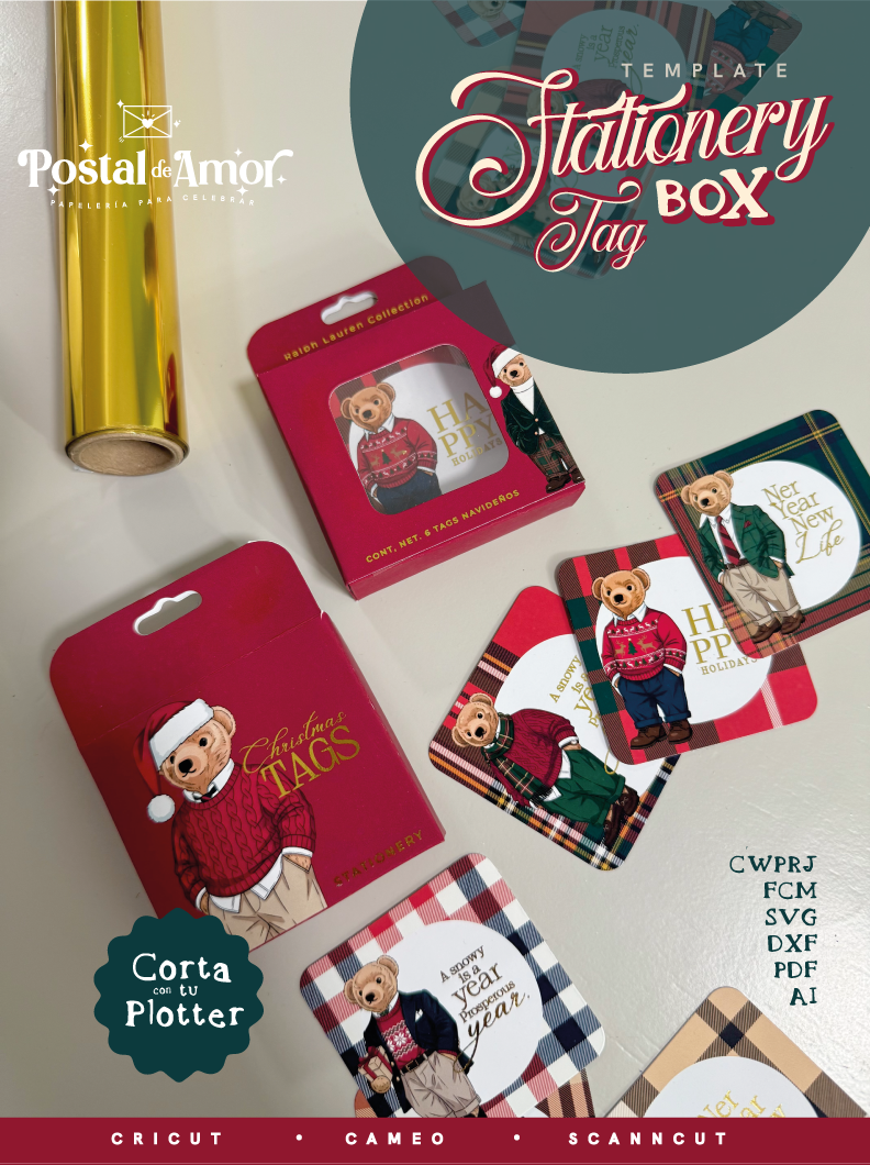 Stationery Tags Box Template