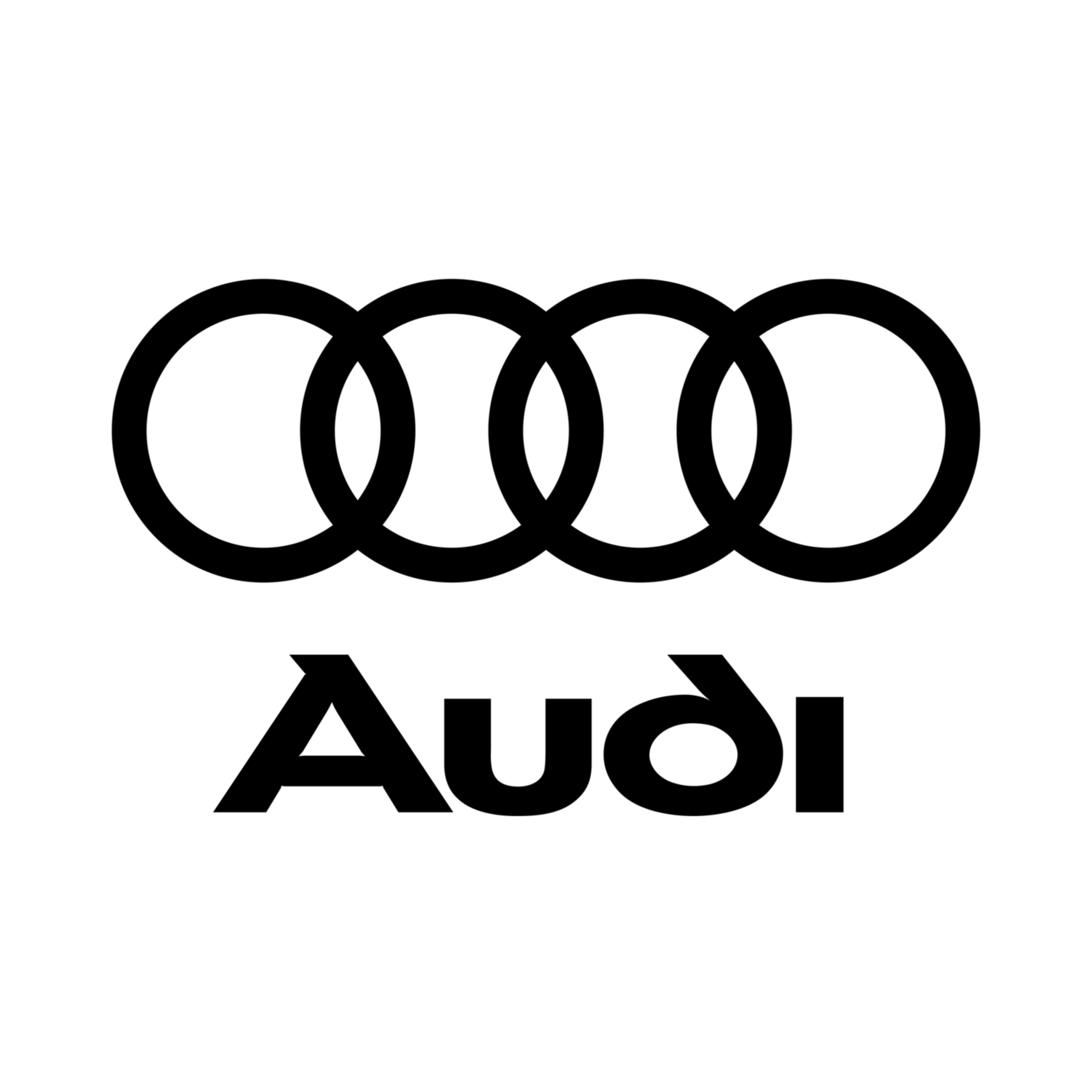 Black outline of a chain of five interconnected rings with the words "COOL AUT" underneath.