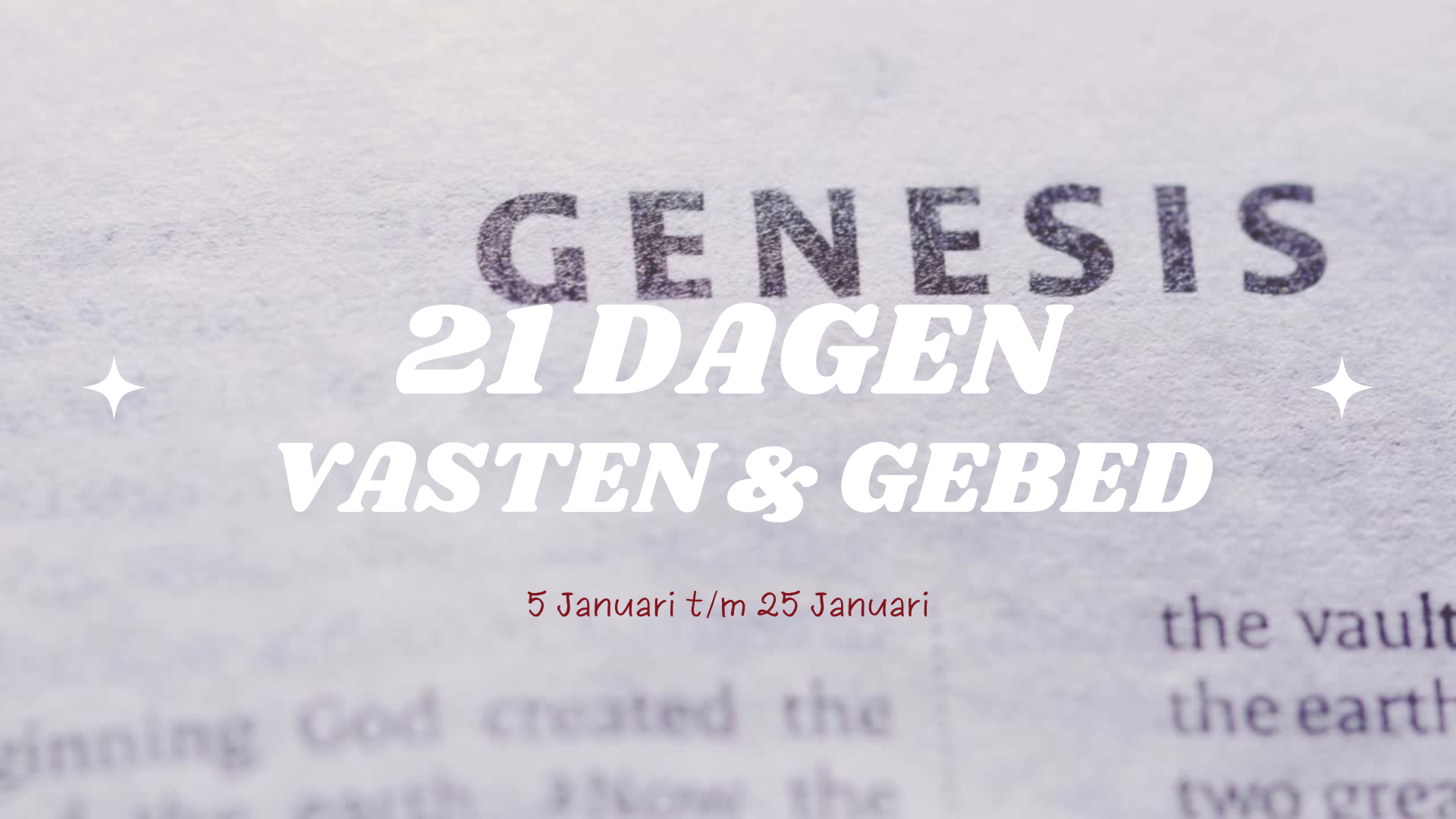 21 Dagen Vasten (Week 1 - ’26)