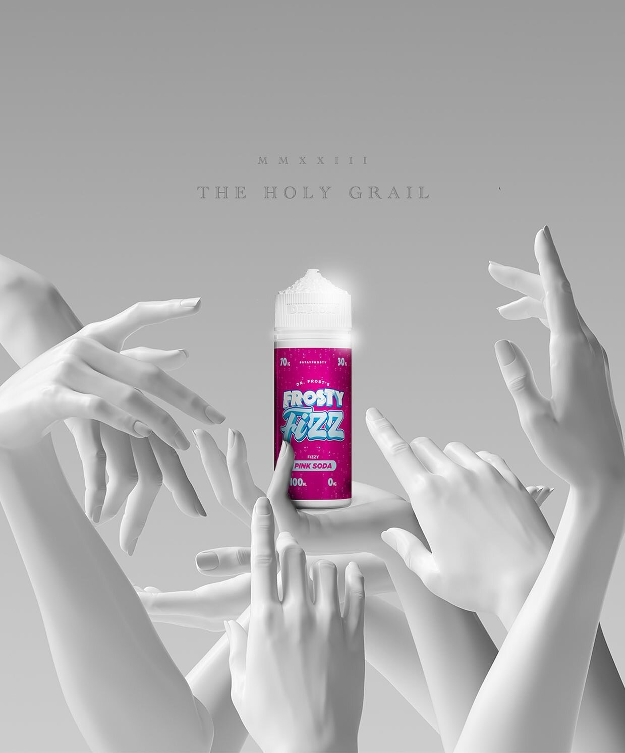 Experience the holy grail of flavor with Pink Soda, where the tantalizing fizz takes your taste buds on a journey out of this world. #PinkSoda #DrFrost #StayFrosty #HolyGrail