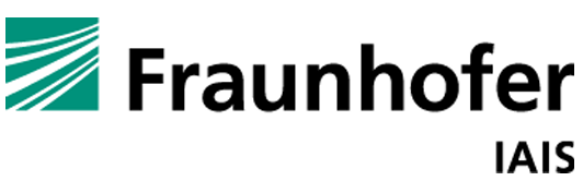 Das Logo von Fraunhofer IAI, mit schwarzem Text auf weißem Hintergrund und einem grünen stilisierten Symbol auf der linken Seite.