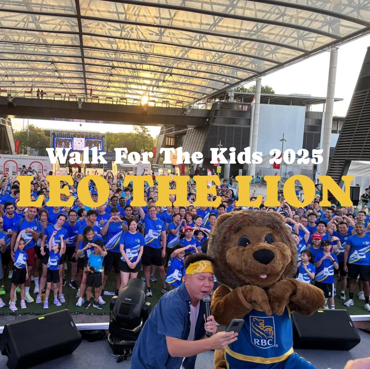 🦁✨ **Leo’s Third Walk for the Kids!** ✨🦁
Our dashing lion, **Leo**, has been a **crowd favourite for years**—and this time was no different! 🌟 The stage looked more beautiful than ever as he led the **warm-up** in front of such a HUGE
