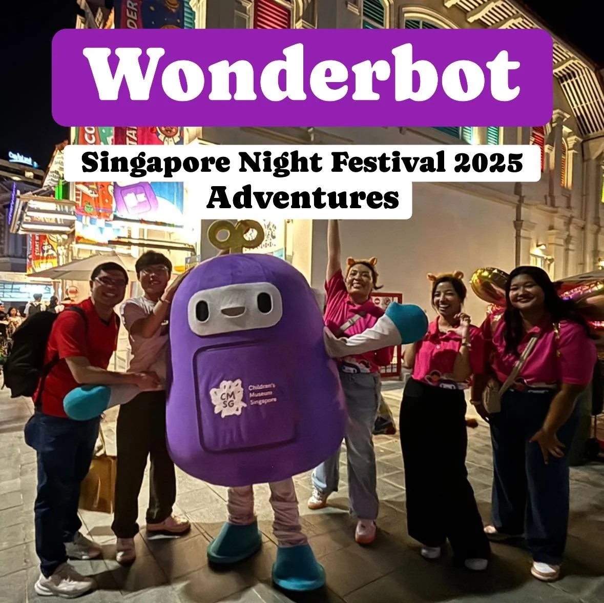 🤖✨ Spotted: Wonderbot at Singapore Night Festival! ✨🌙
Did you catch Wonderbot wandering (and bot-ting 👀) around the Singapore Night Festival? For the past three weekends, our shiny sidekick has been out doing mascot meet-and-greets, snapping self