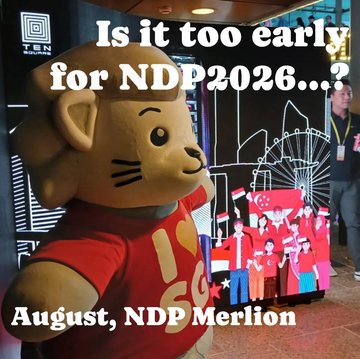 🦁🎉 Welp… it’s never too early! 🎉🦁
We’ve already started the journey toward NDP2026—and yes, August is just as excited as you are! 🇸🇬✨ The Glass Dome was absolutely stunning this time, setting the stage for what’s