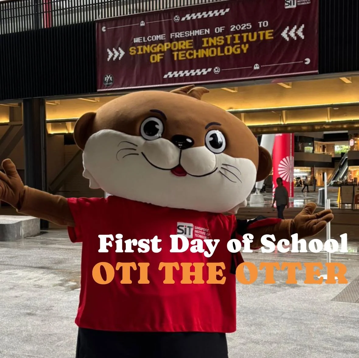 🦦📚 First day of school vibes at SIT’s brand-new Punggol campus with none other than Oti the Otter!
Our favourite otter mascot swam up to shore, ready to welcome students who were all smiles and gleaming with excitement for the new academic y