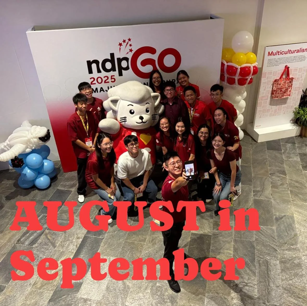 🦁✨ August the Merlion in September ✨🦁
Contrary to popular belief, August isn’t just for August! He’s been busy and active all year round—meeting fans, spreading joy, and proving he’s one of Singapore’s most loved masc
