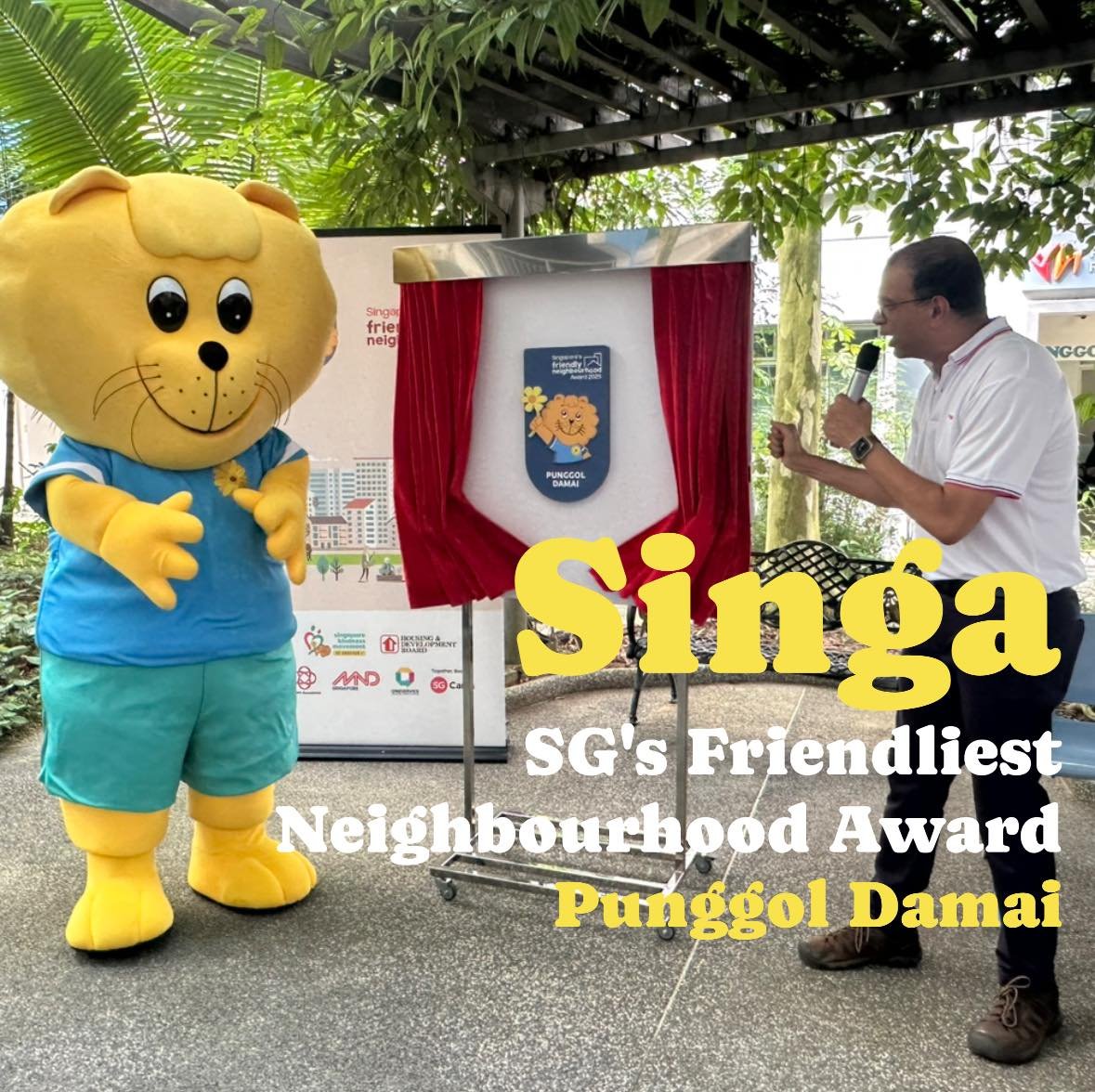 SINGA x Singapore&rsquo;s Friendliest Neighbourhood Award 💛🦁

We supported Singa&rsquo;s appearance today as professional mascot talent &amp; trained minders&mdash;keeping the photo queue flowing, giving sensory-friendly pauses, and making space fo