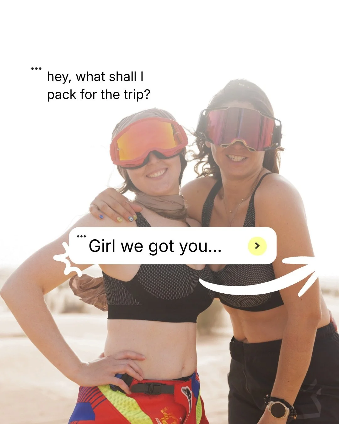 One of the questions we get the most is.. 
&ldquo;Ok, I am IN. now what shall i pack?&rdquo;
PS. Super spoiler in the carousel 🤪🤪🤪

See the carousel to know what could be useful.

We didn&rsquo;t have photos but they would be useful:
Electrolytes,