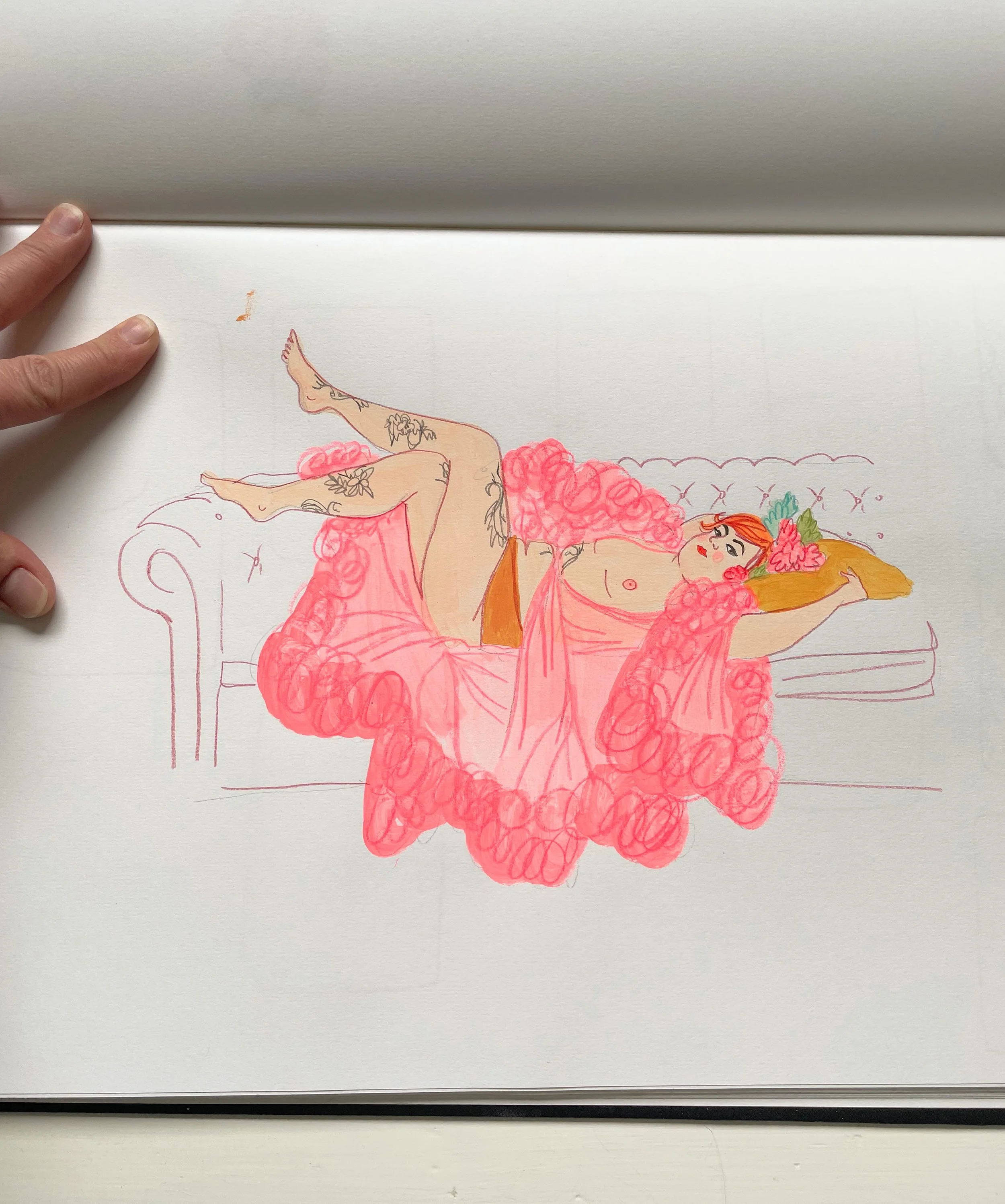 life drawing woman sketch