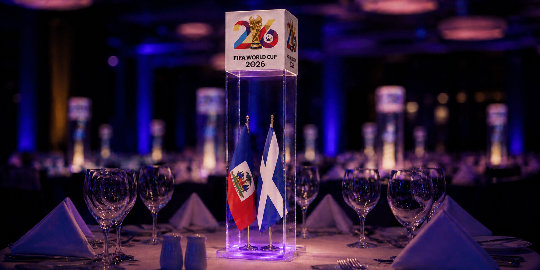 World Cup Themed Table Centre