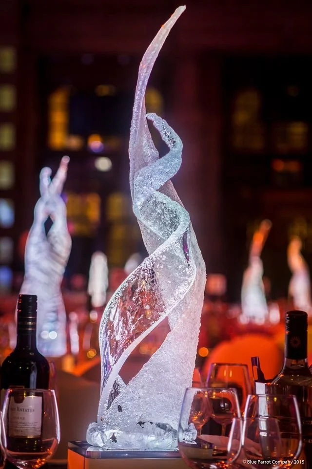 Bianco Twist LED Table Centre - White
