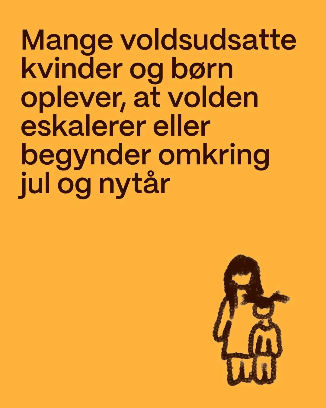 Tiden omkring jul og nyt&aring;r forbindes ofte med hygge, n&aelig;rv&aelig;r og k&aelig;rlighed. Men for mange kvinder og b&oslash;rn er h&oslash;jtiden pr&aelig;get af vold og utryghed.💔

For nogle bliver volden v&aelig;rre i juleferien. For andre