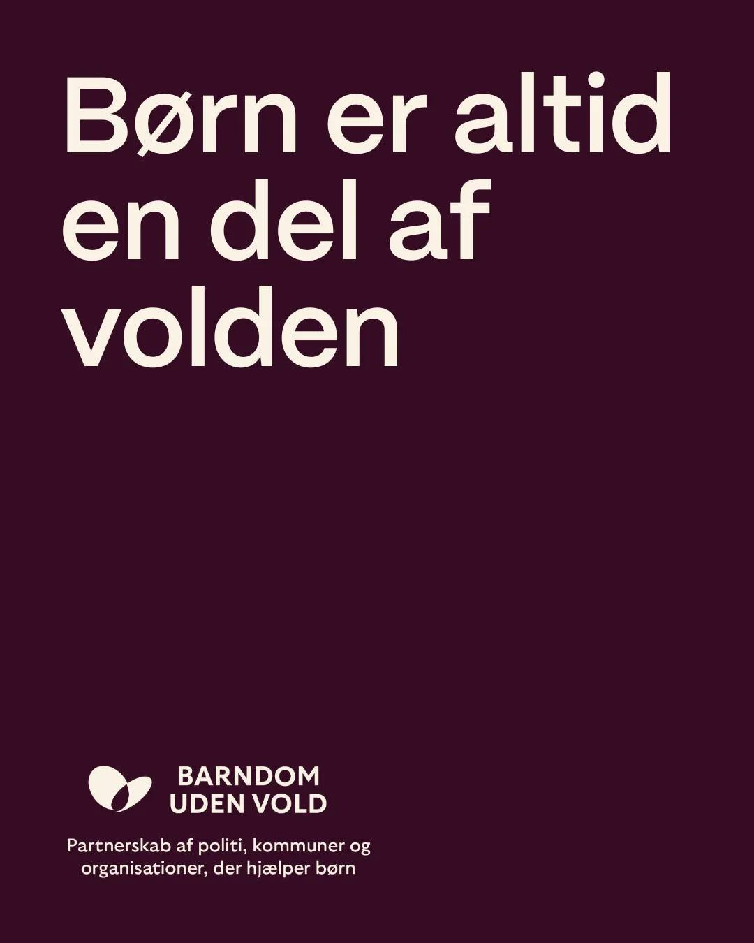 Vold mod m&oslash;dre er ogs&aring; vold mod b&oslash;rn.📣

N&aring;r en kvinde flytter p&aring; krisecenter med sine b&oslash;rn, er det ikke kun hende, der har v&aelig;ret udsat for vold. Det har b&oslash;rnene ogs&aring;.

Nogen b&oslash;rn har v