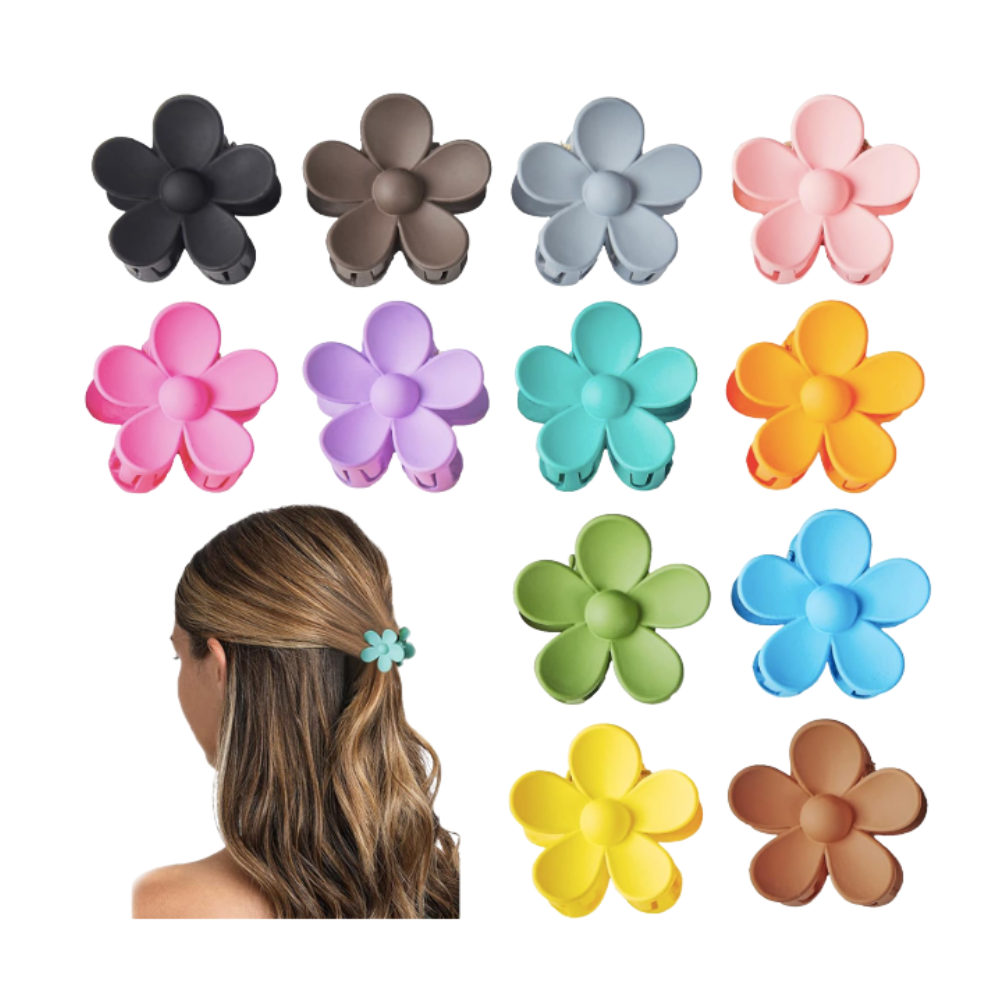 Flower Hair Claw Clips for Kids