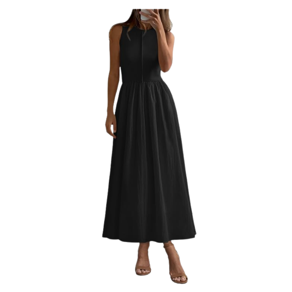 prettygarden dresses Womens Summer Strapless Maxi Ruffle Tube Asymmetr Holiday Party PRETTYGARDEN Summer Dresses for Women