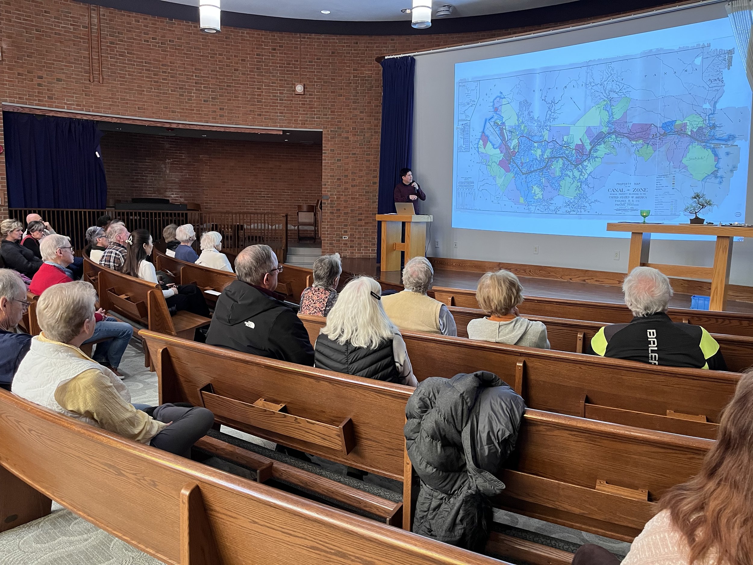 March 2, 2025: PSU Humphrey Fellow Isaac Carranza Jaen presented the History of the Panama Canal and shared a Panamanian historical film covering 100 years.