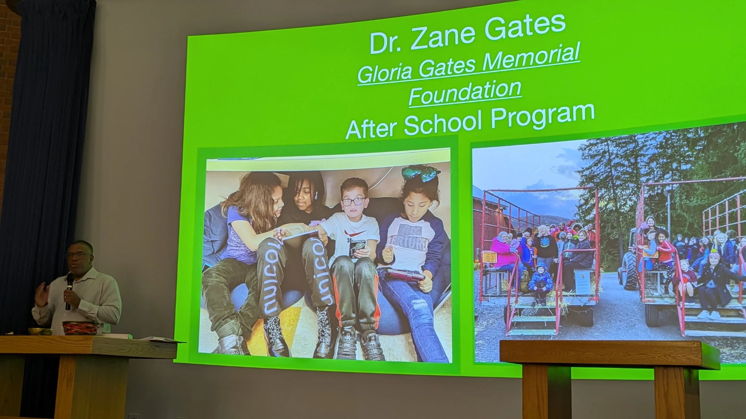 Nov. 16, 2025: Dr. Zane Gates received the semi-annual award from UUFBC for the foundation dedicated to the memory of his mother, Gloria Gates.