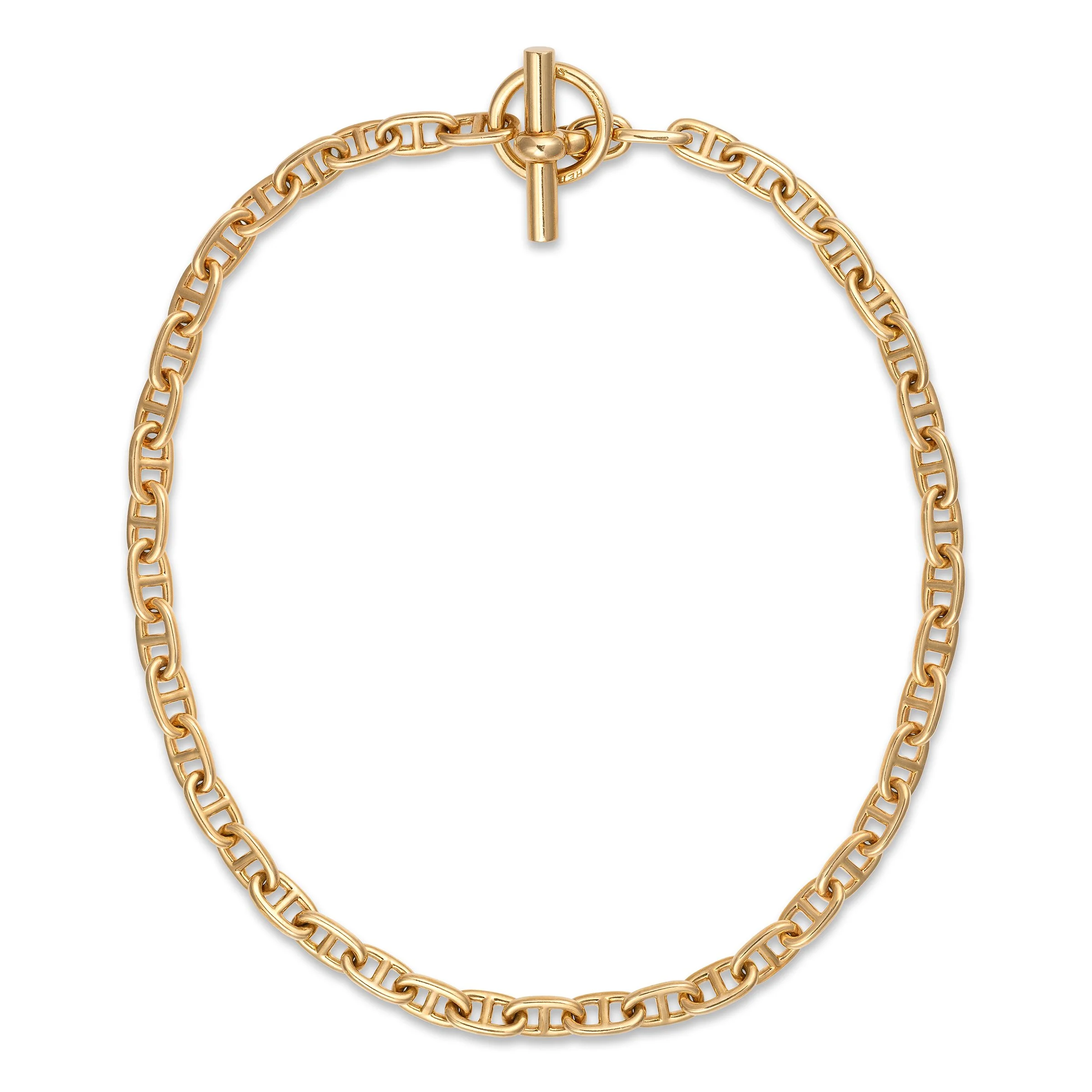 HERMES, Paris : collier chaîne d'ancre en or