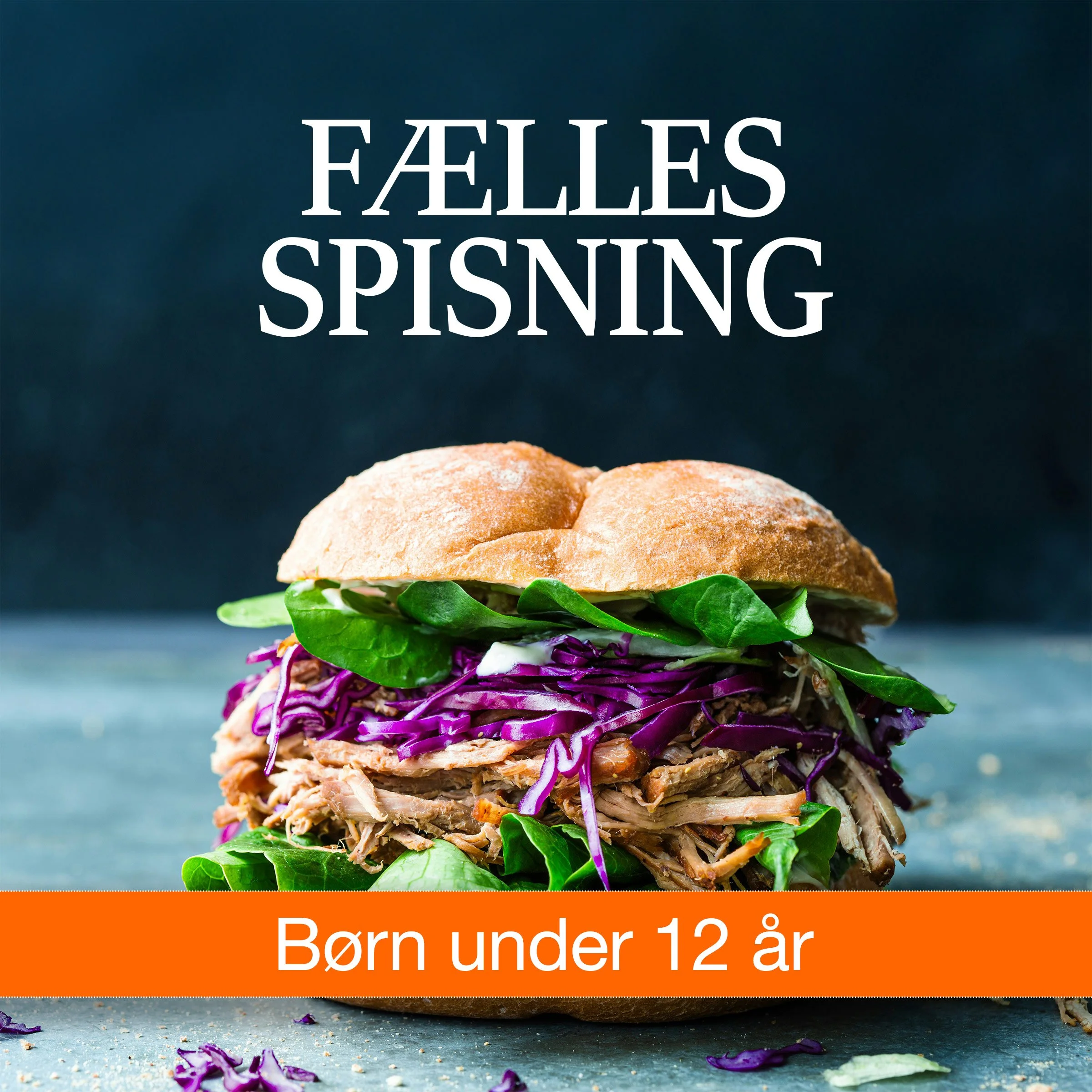 FÆLLESSPISNING - børnebillet - pris pr. stk.