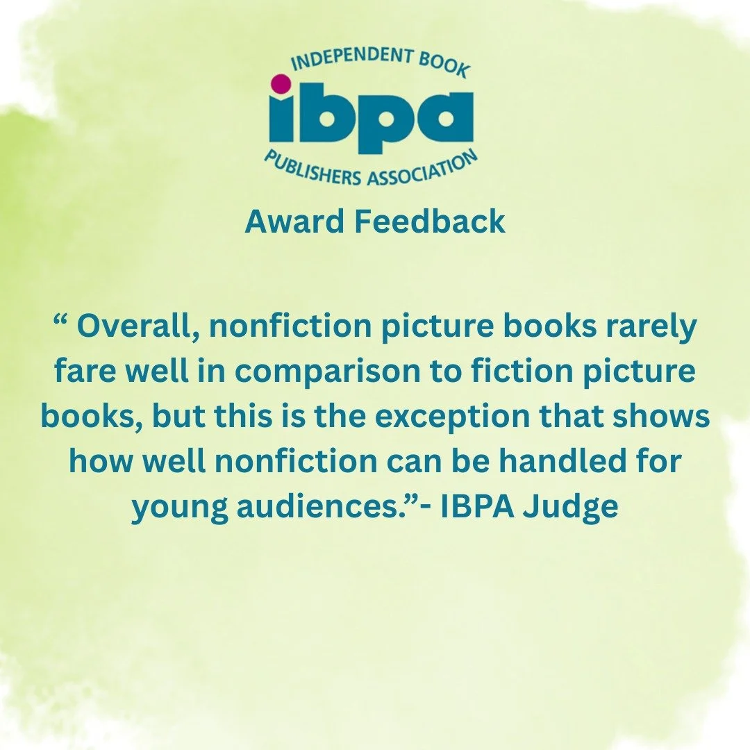 As a lifelong learner, I love getting feedback. Call it the teacher in me but it helps me grow as I step into this new role as an author. Although I did not win an award at IBPA, I'd take the feedback as a win- especially from judges who see so many