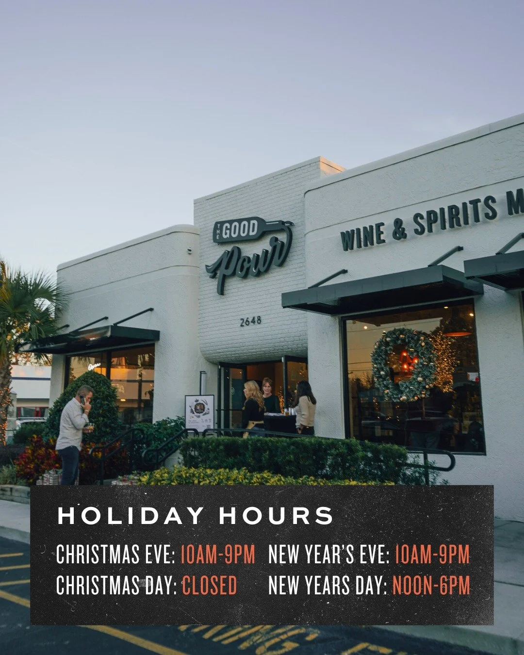 Just a reminder that you've got a final few hours to secure the best gifts under the tree at The Good Pour! All of our marketplaces will be closed on Christmas so our teams can enjoy the day with family and friends. 🎄