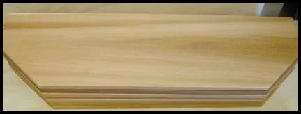 Close-up of a rustic wood wall shelf