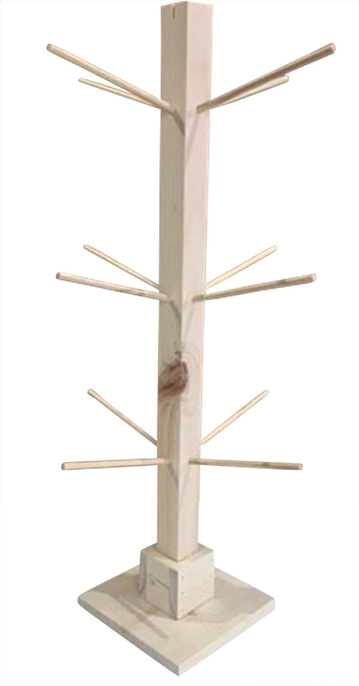 Tree-style countertop peg display for hanging jewelry