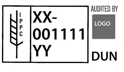 Close-up of an ISPM-15 IPPC heat treatment stamp on an Atlas export pallet