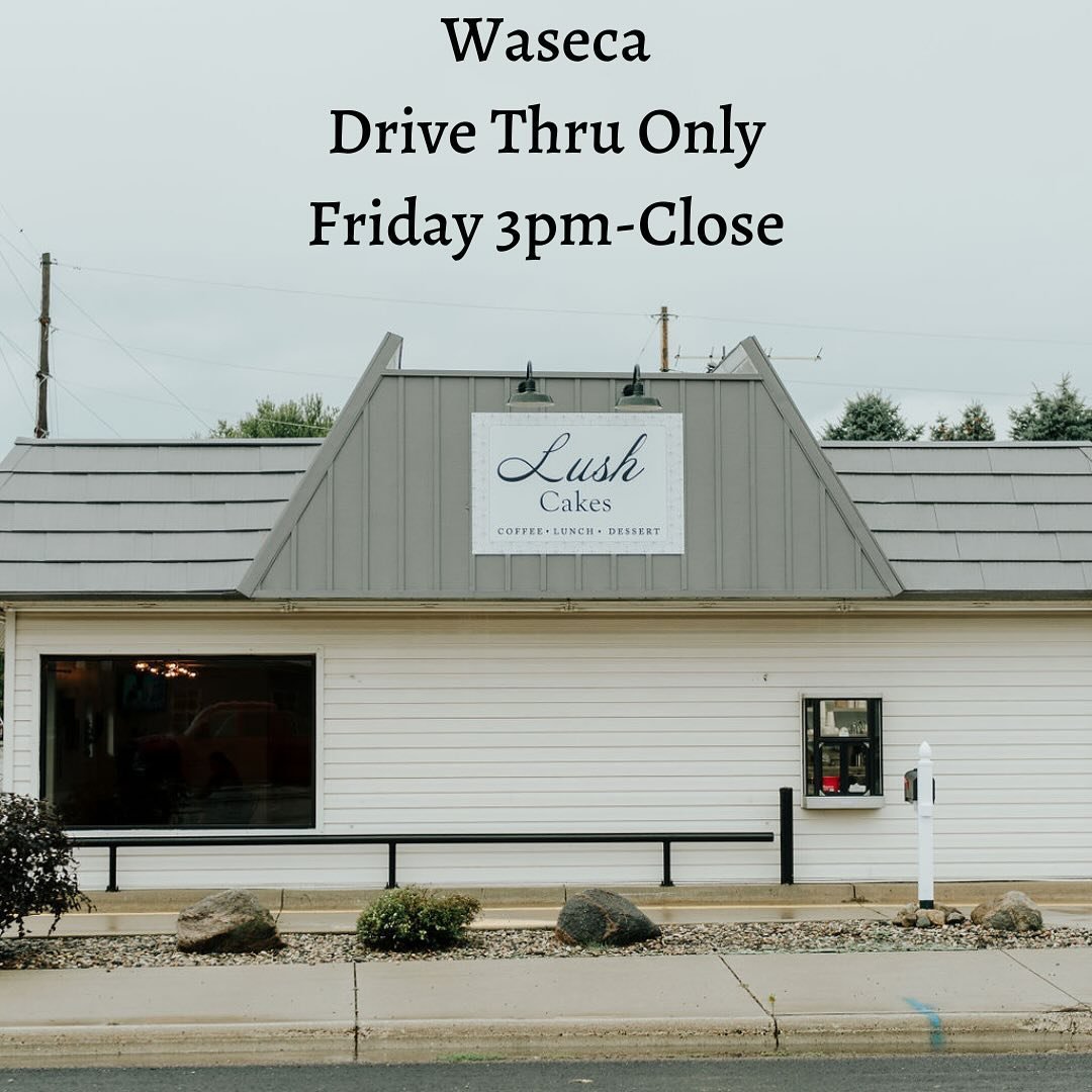 We&rsquo;ll be drive thru only in Waseca today from 3-close! See you at the window!!!