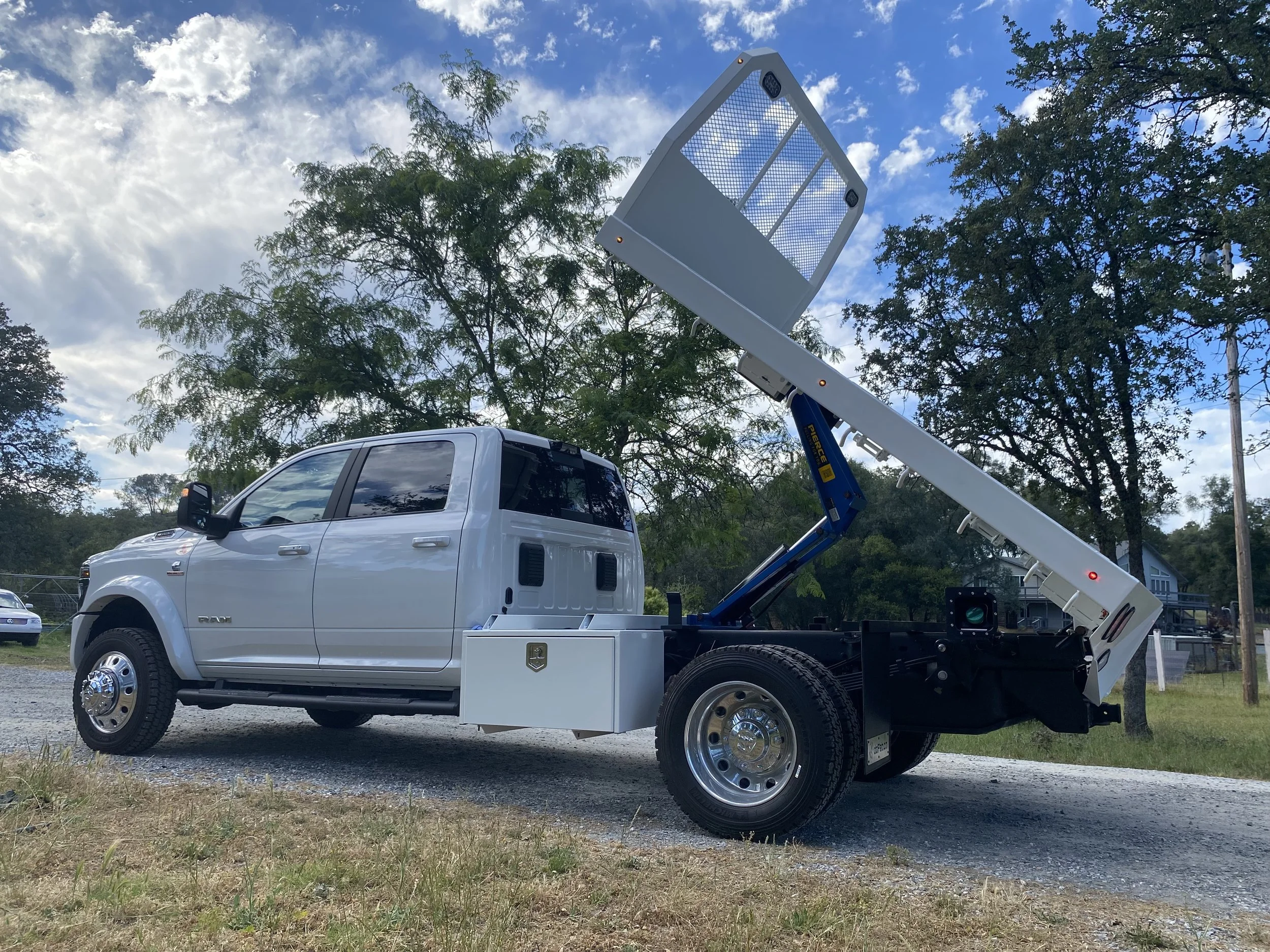 2026 Ram 5500 Dump Bed with (2) Underbody Boxes(18”x18”x36" Long Buyers 3 point latch Tool Box)